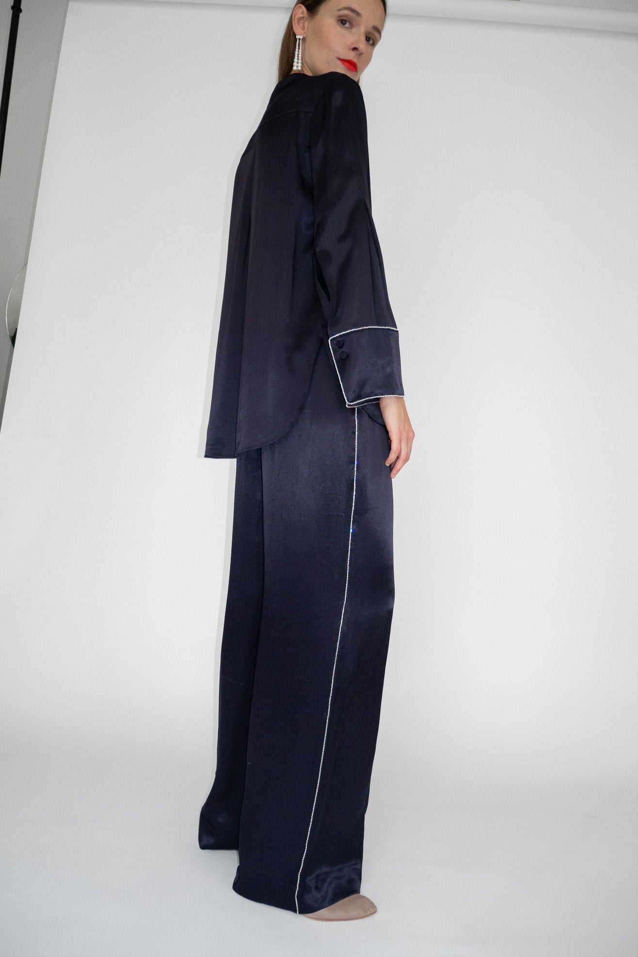 MR. LARKIN, Charlie Rhinestone Pants, Midnight