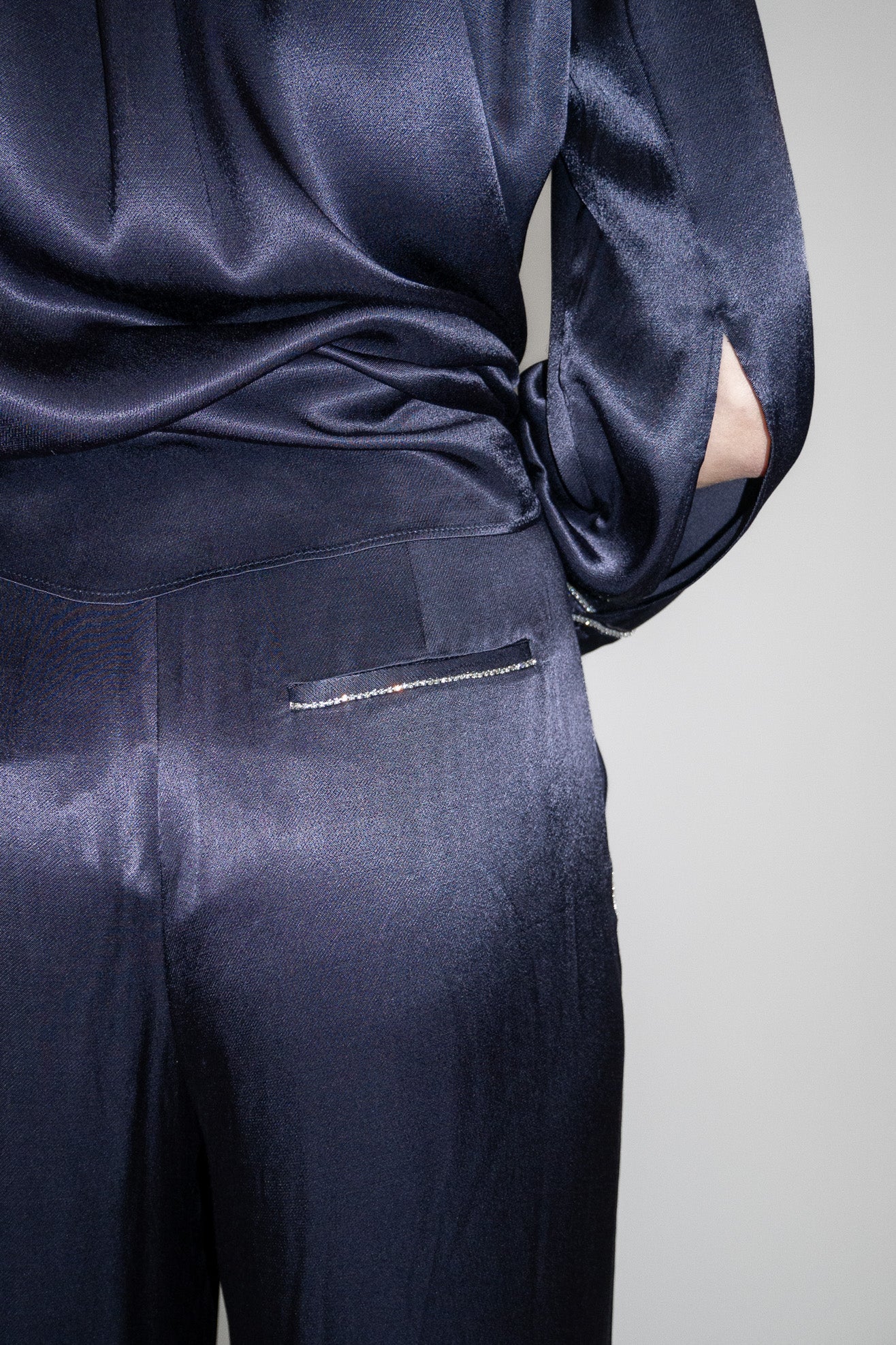 MR. LARKIN, Charlie Rhinestone Pants, Midnight