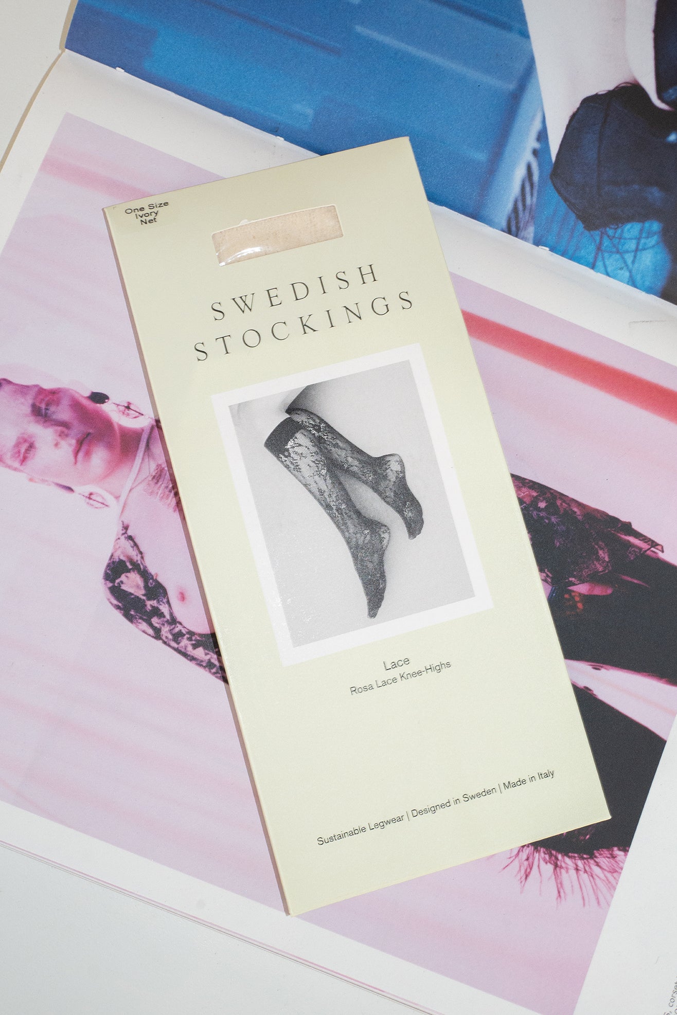 SWEDISH STOCKINGS, Rosa Lace Knee-Highs