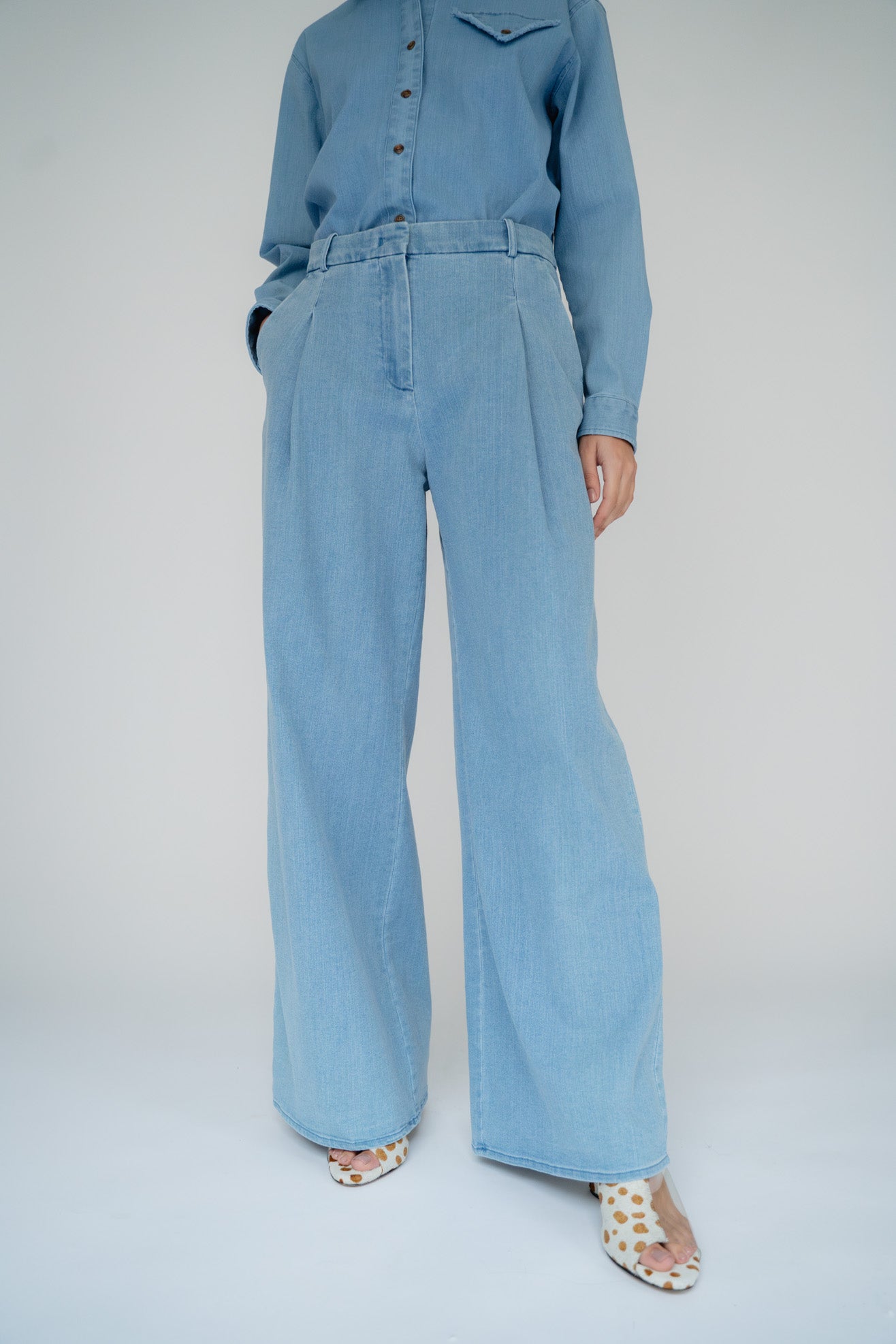THE GARMENT, Merci Wide Pants, Medium Blue