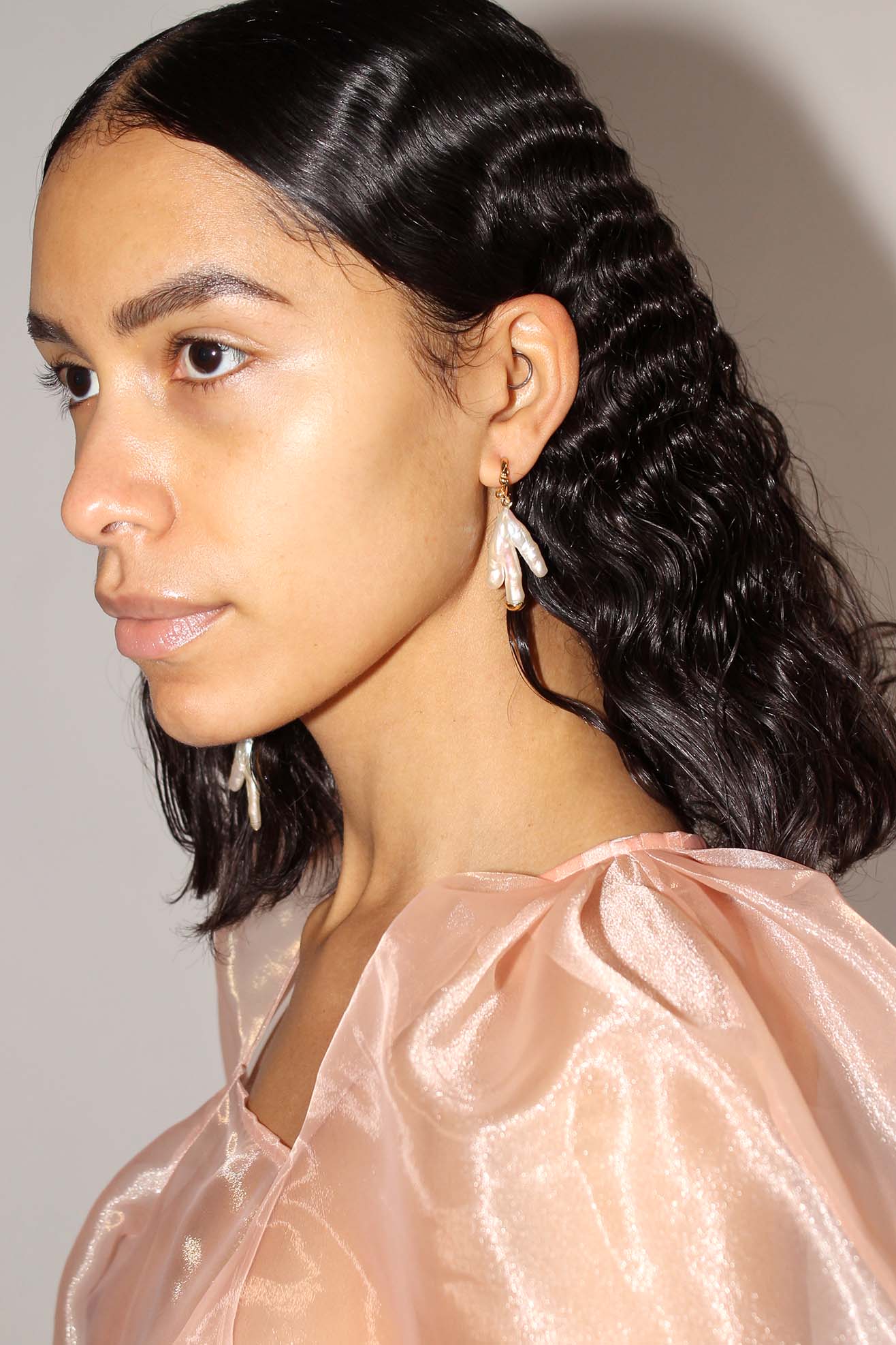 FARIS, Paw Drops Earrings, Gold/Topaz