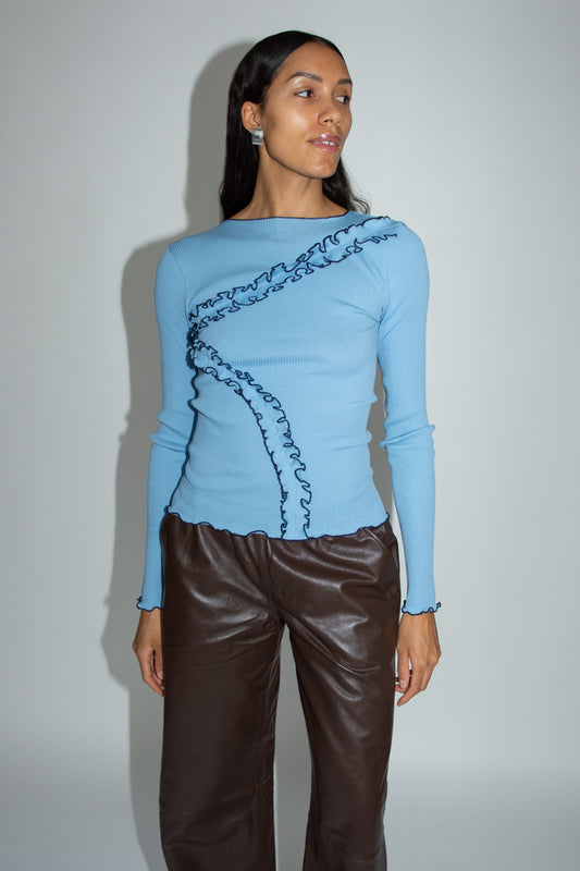 OPÉRASPORT, Giséle Seamless Top, Blue