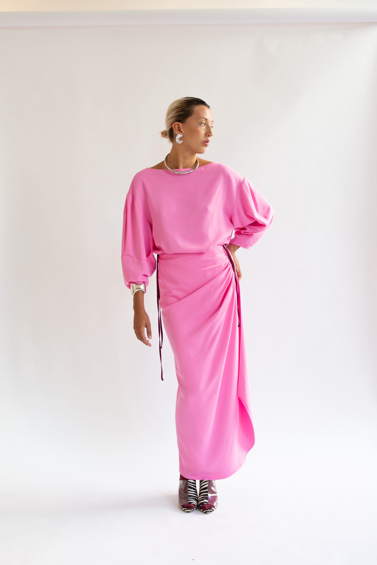MR. LARKIN, Bansari Skirt, Candy Pink