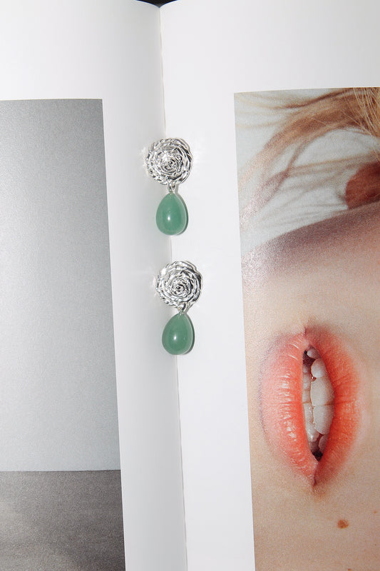 CORALI, Breton Aventurine Earrings
