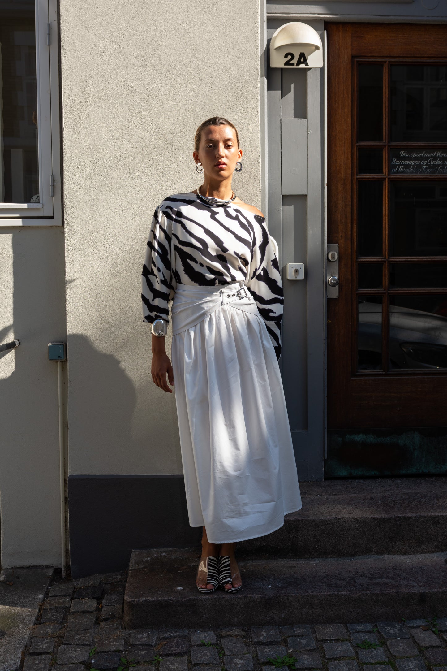 MR. LARKIN, Cora Skirt, Chalk