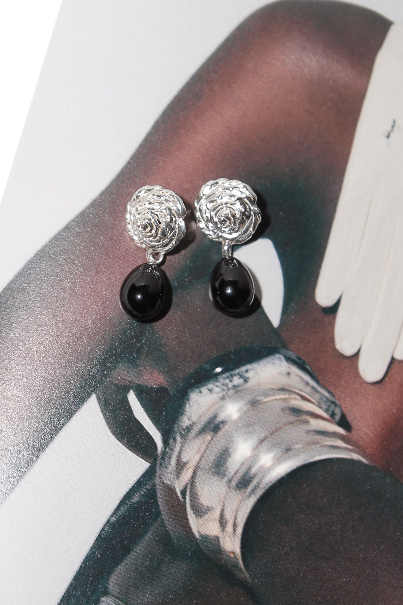 CORALI, Breton Onyx Earrings