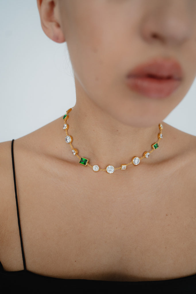 COMPLETEDWORKS, The Mysterious Connection, Emerald Zirconia Necklace