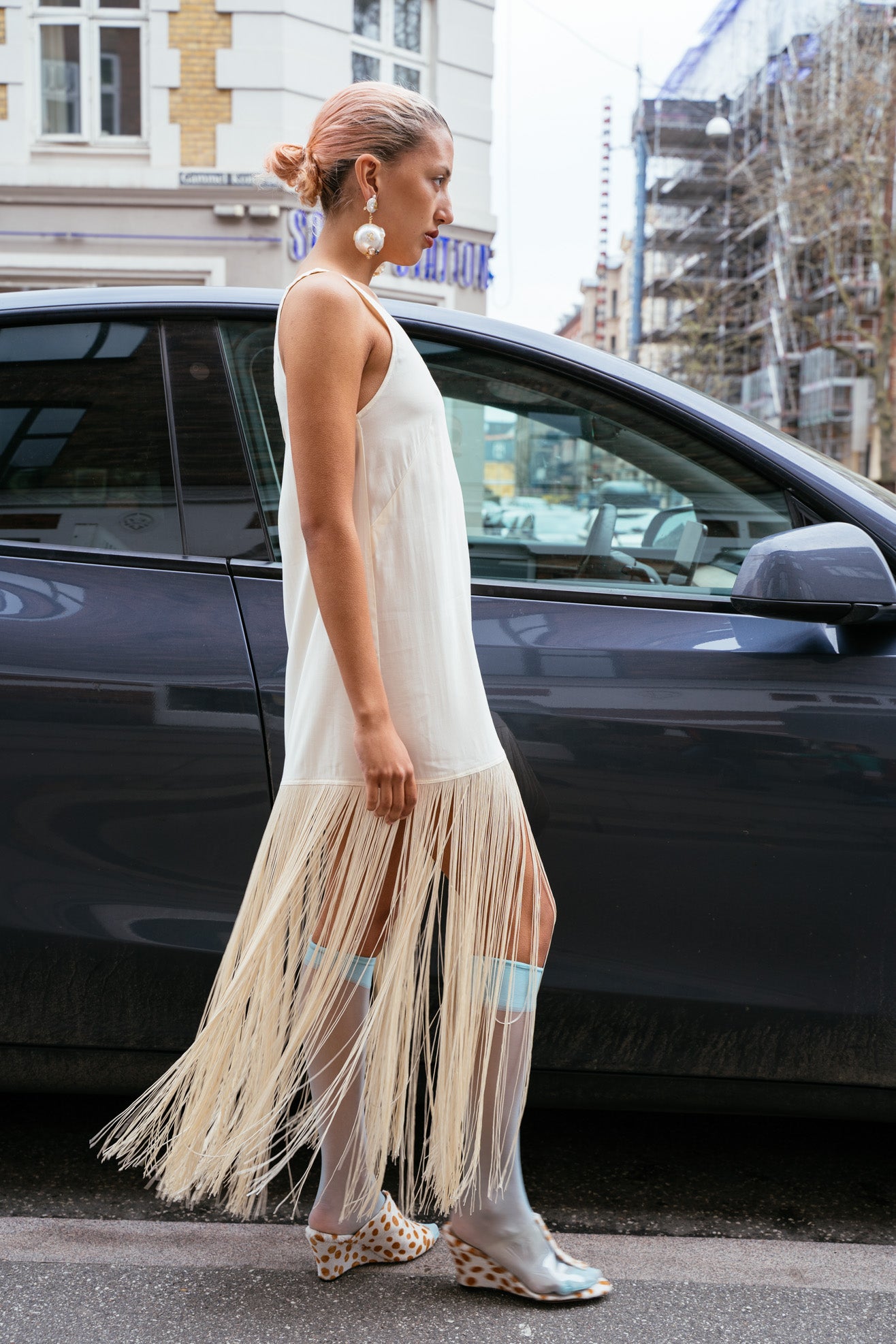 MR. LARKIN, Tassel Slip Dress