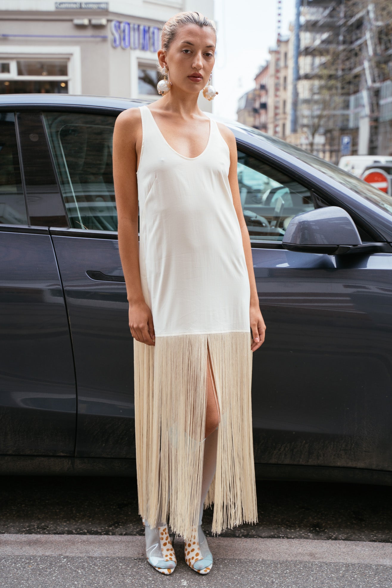 MR. LARKIN, Tassel Slip Dress