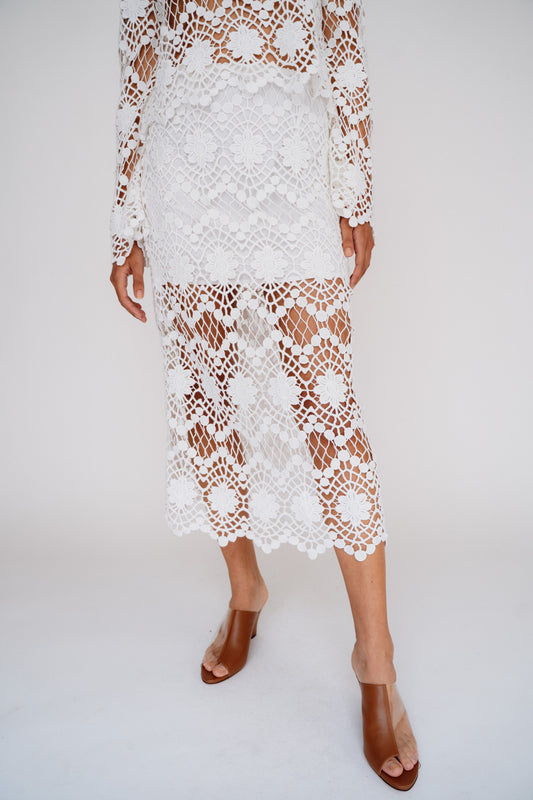 MR. LARKIN, Lou Lou Skirt, White