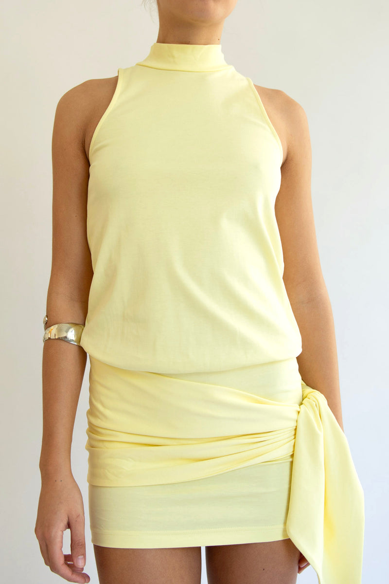 knee length dresses for ladies Chloe drawstring mini dress available in other colours –  Dollhouse-Collection main image 1
