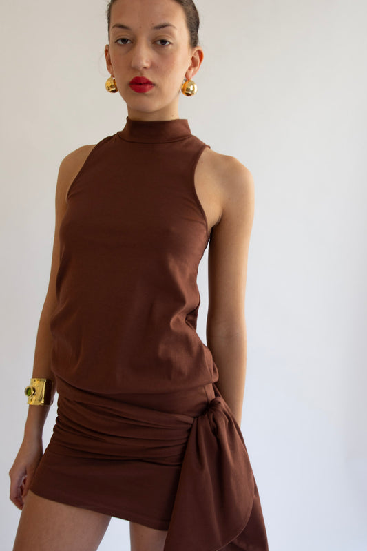 LAMIA LAGHA, Mina Dress, Brown