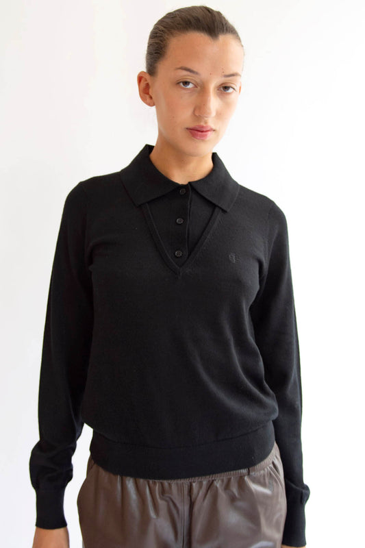 THE GARMENT, Bergen V Polo, Black