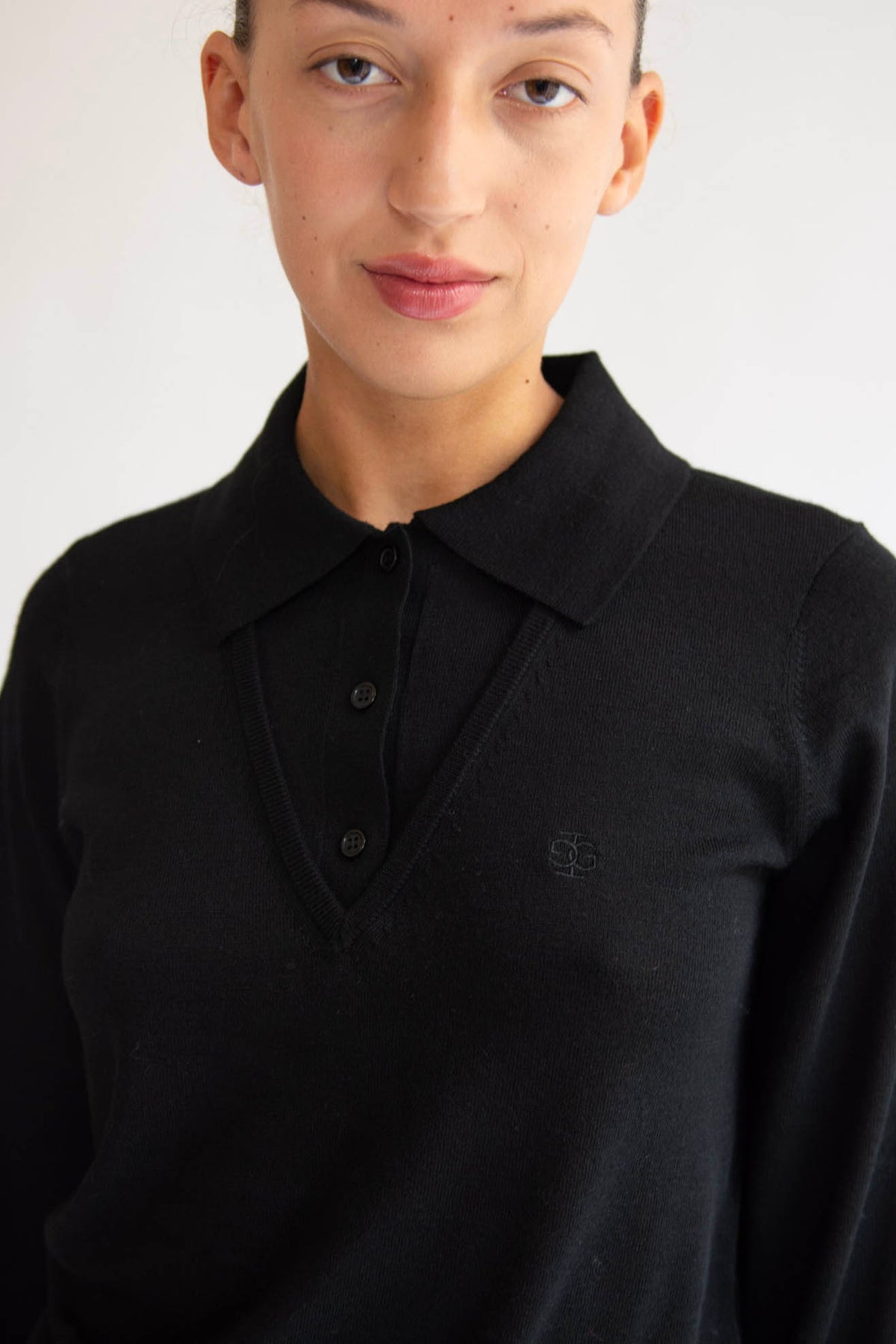 THE GARMENT, Bergen V Polo, Black