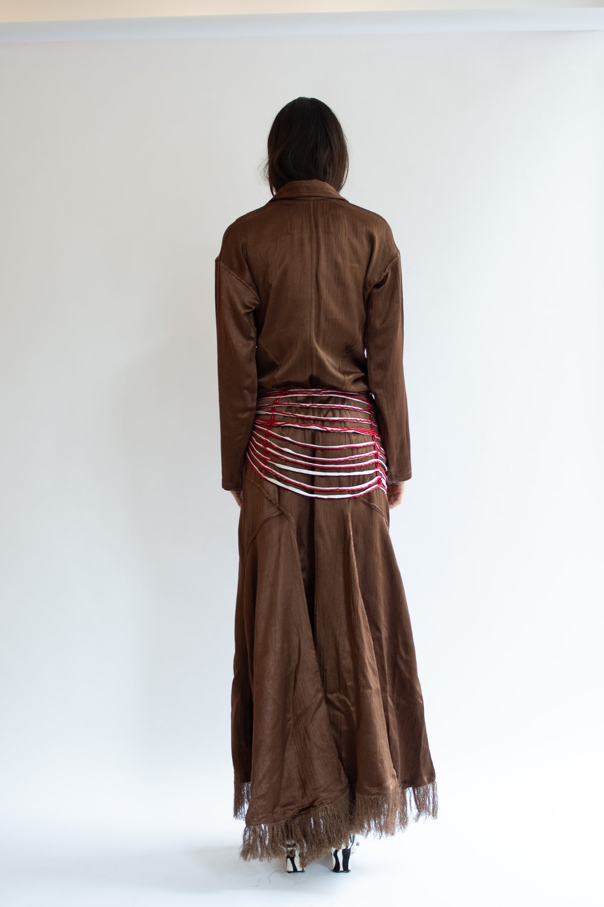 TIGRA TIGRA, Silk Mashroo Appointment Dress, Chocolate