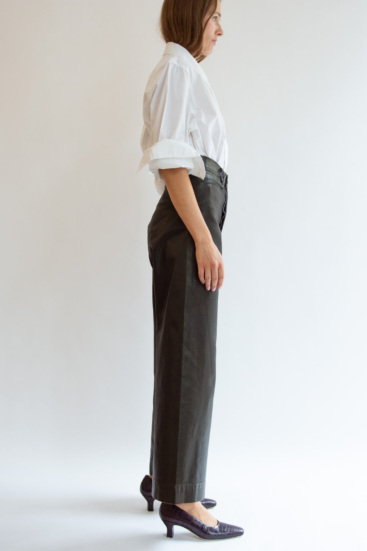 JESSE KAMM, Sailor Pants, Rich Brown Lacquer