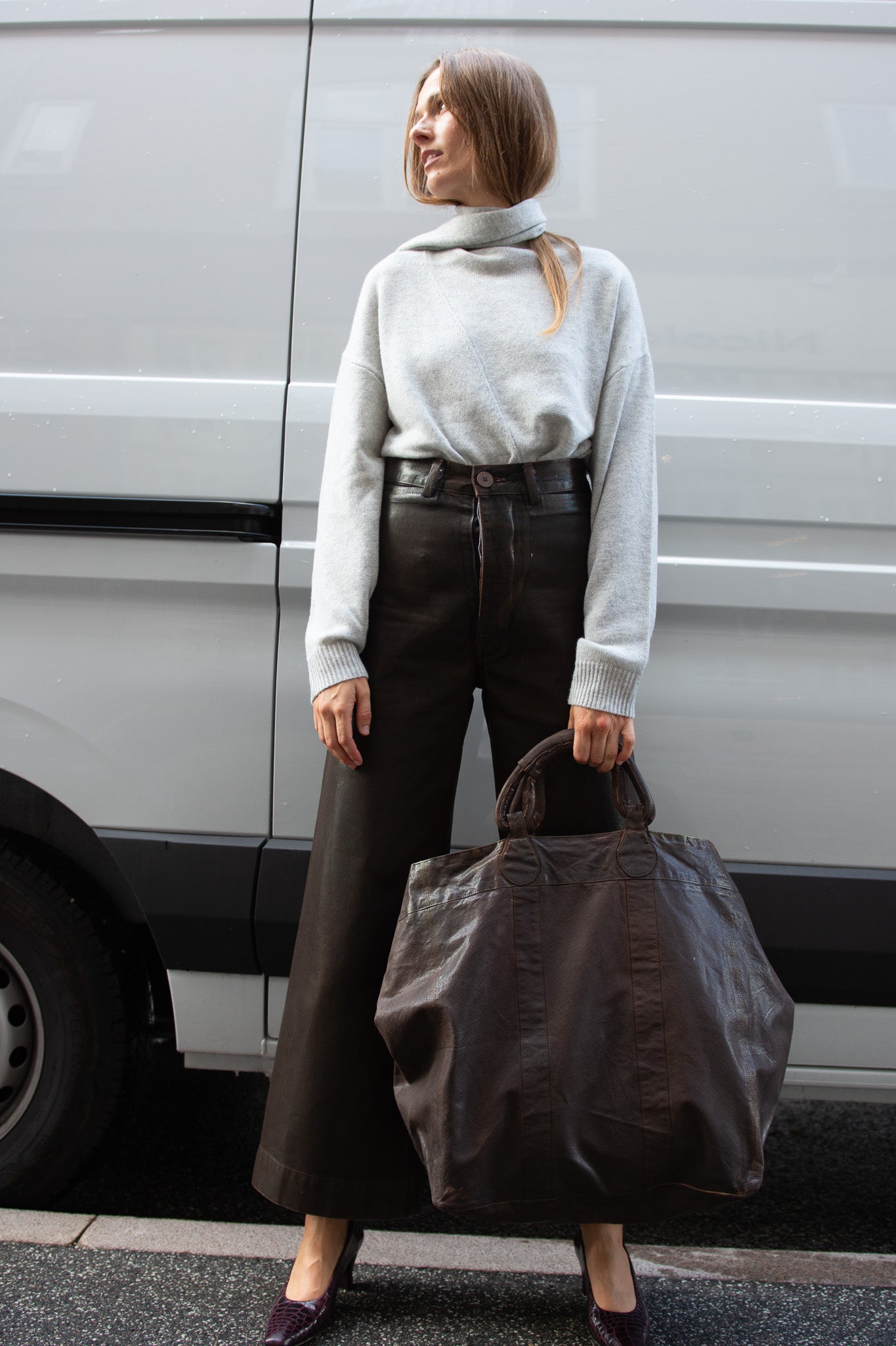 JESSE KAMM, Big Bag, Rich Brown Lacquer