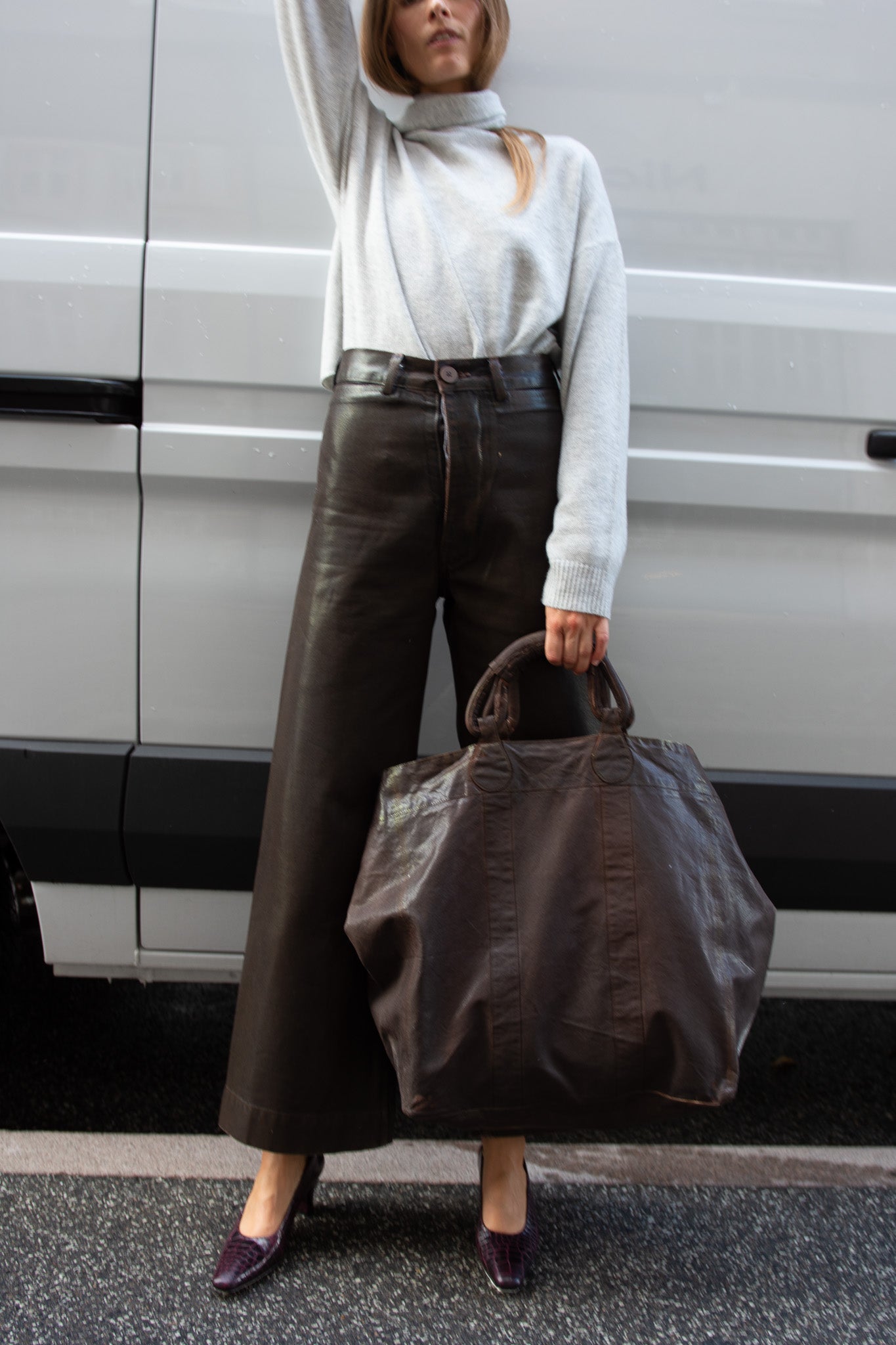 JESSE KAMM, Big Bag, Rich Brown Lacquer