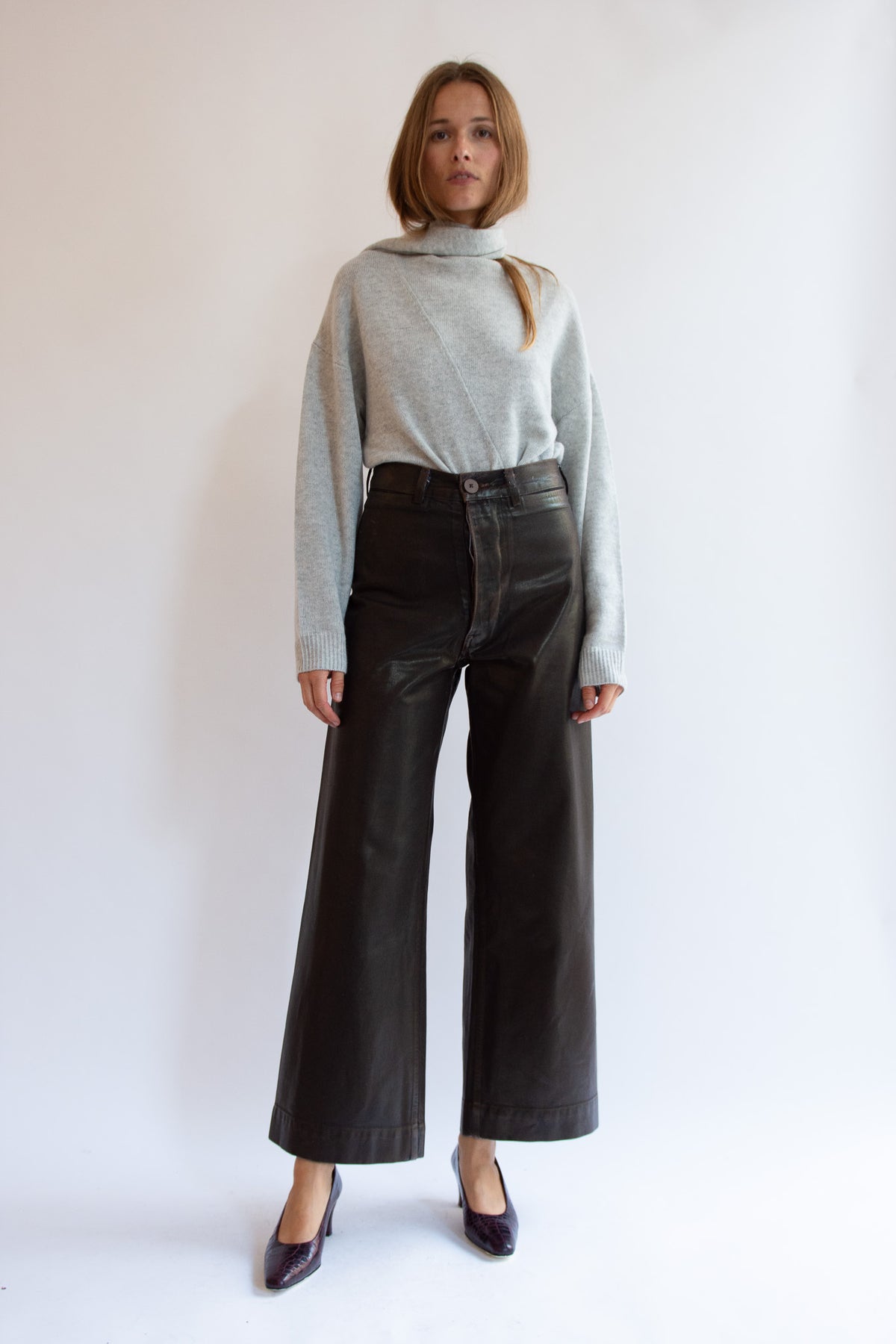 JESSE KAMM, Sailor Pants, Rich Brown Lacquer