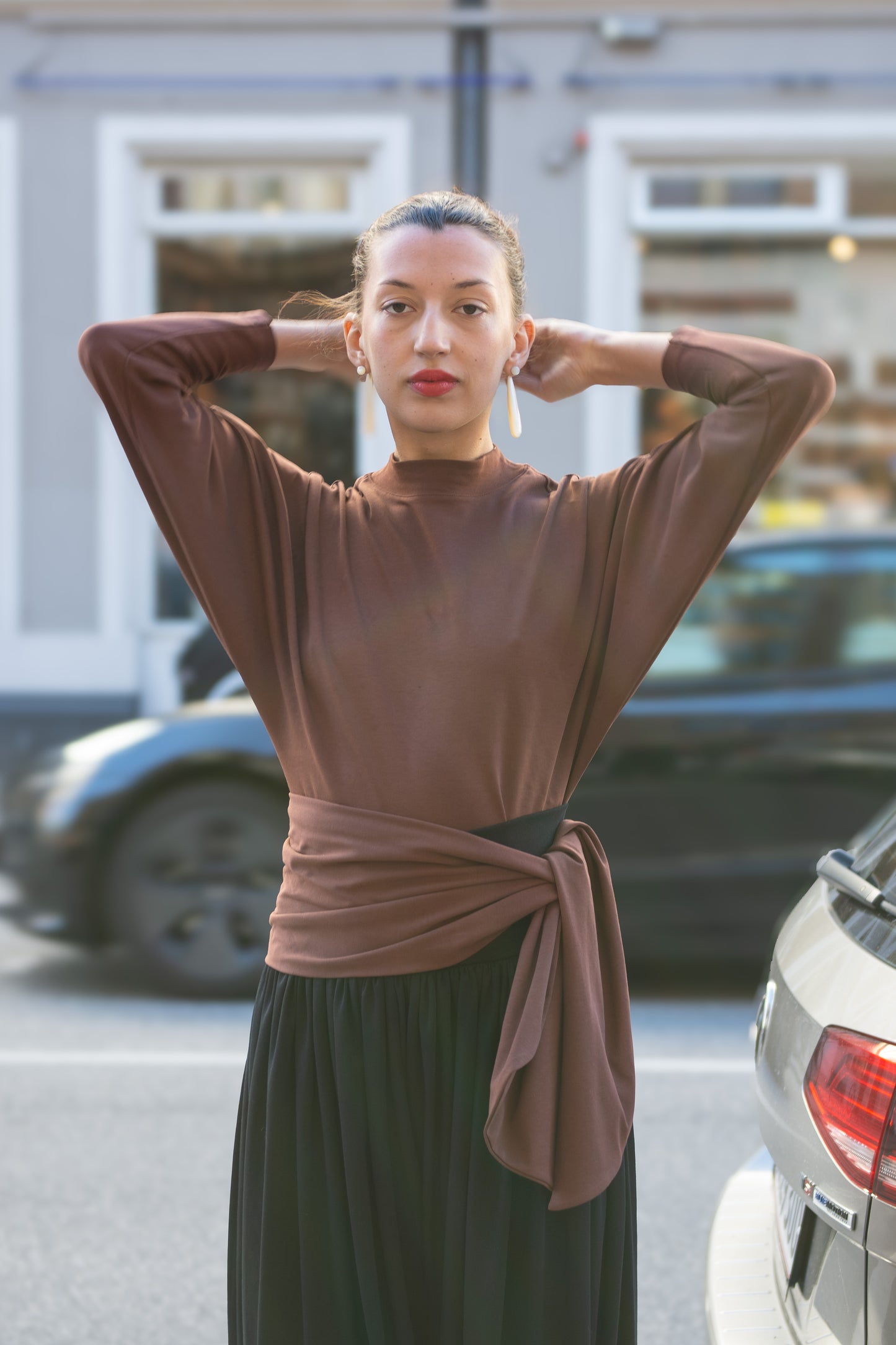 LAMIA LAGHA, Pina Tee, Brown