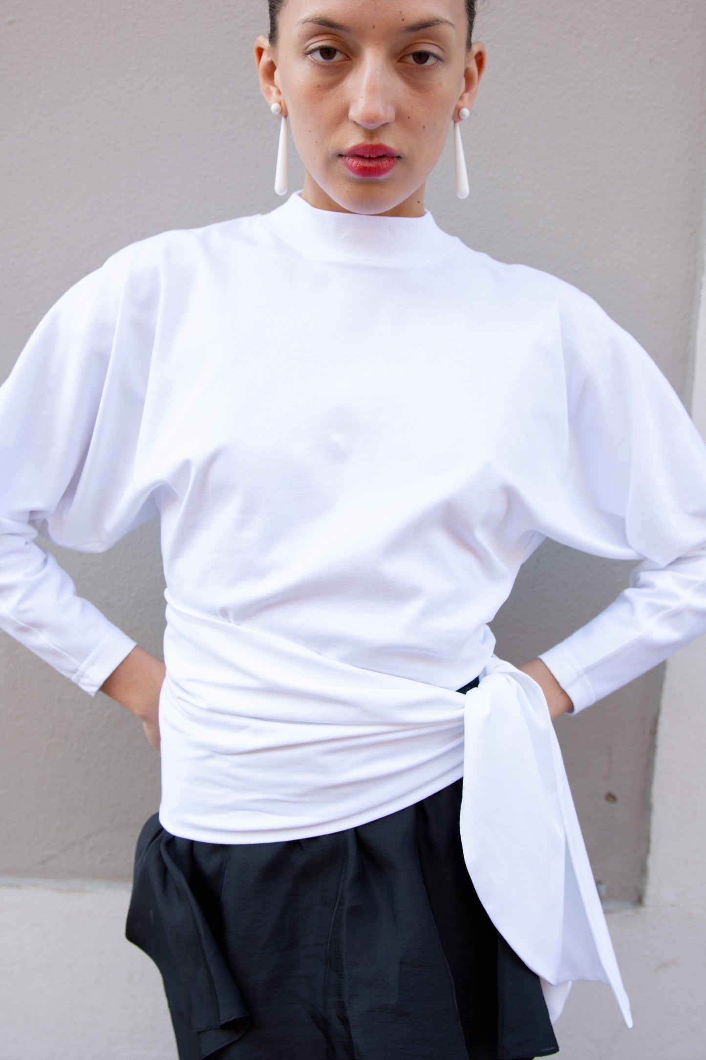 LAMIA LAGHA, Pina tee, White