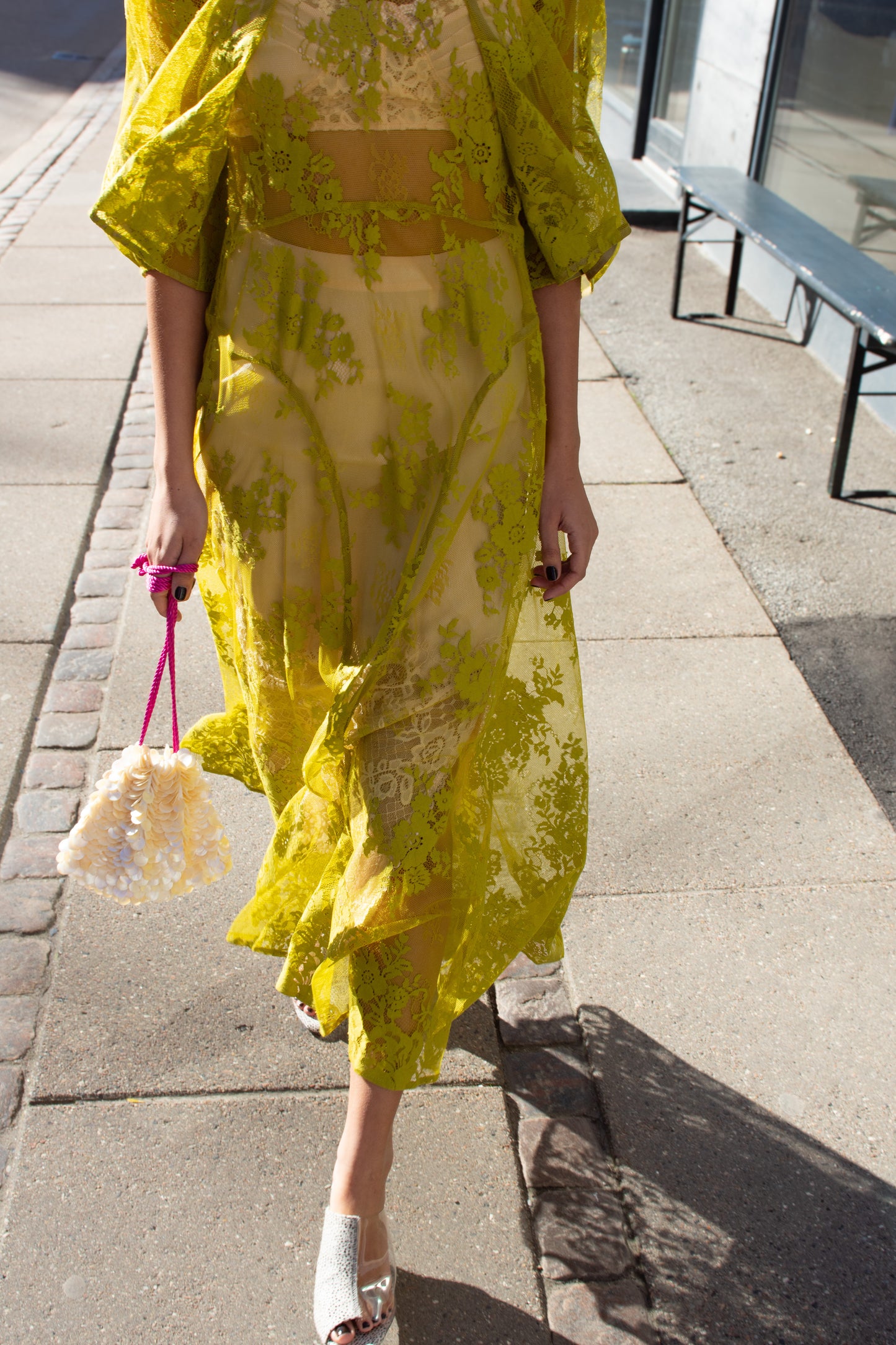 MR. LARKIN, Lexi Lace Dress, Celery