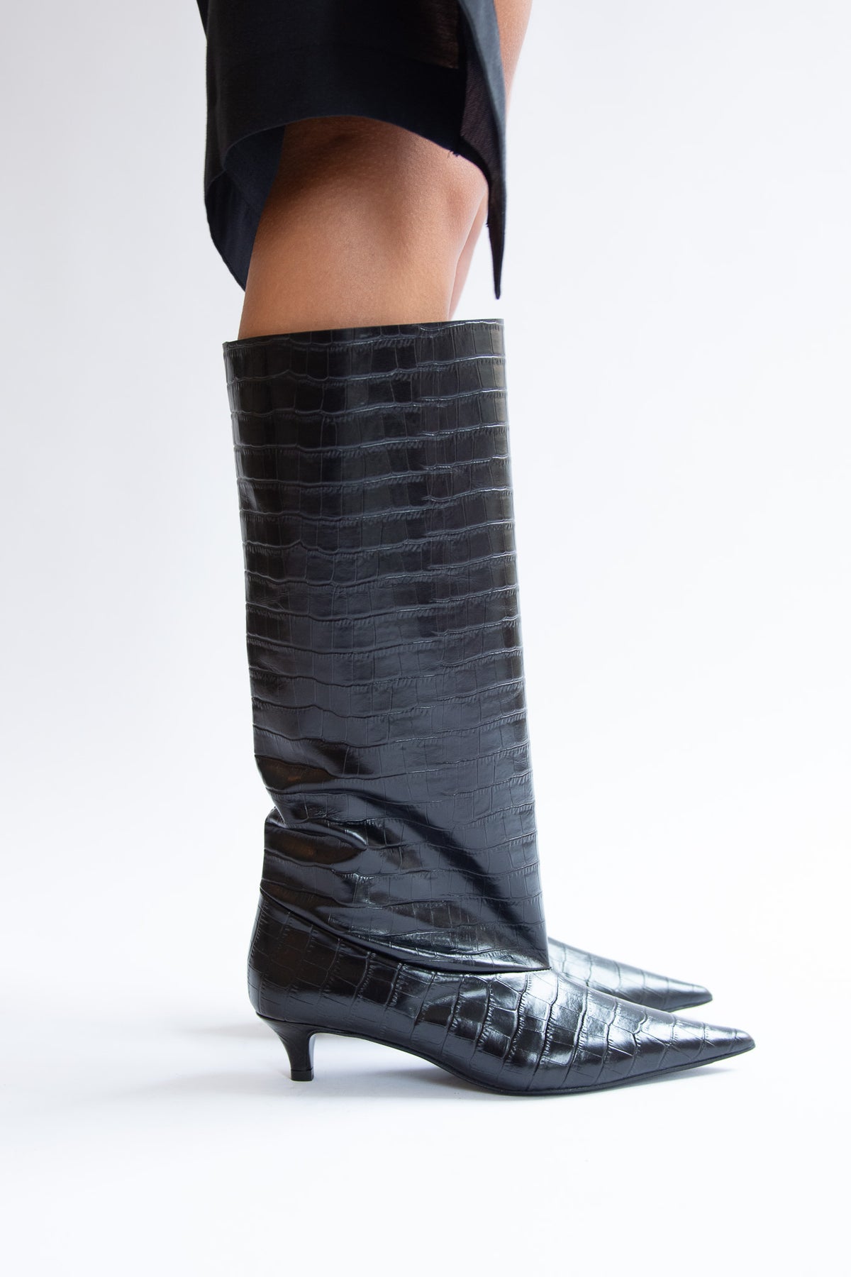 THE GARMENT, Gigi Croco Boots, Black