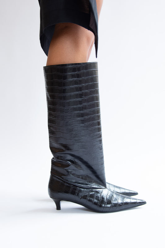 THE GARMENT, Gigi Croco Boots, Black