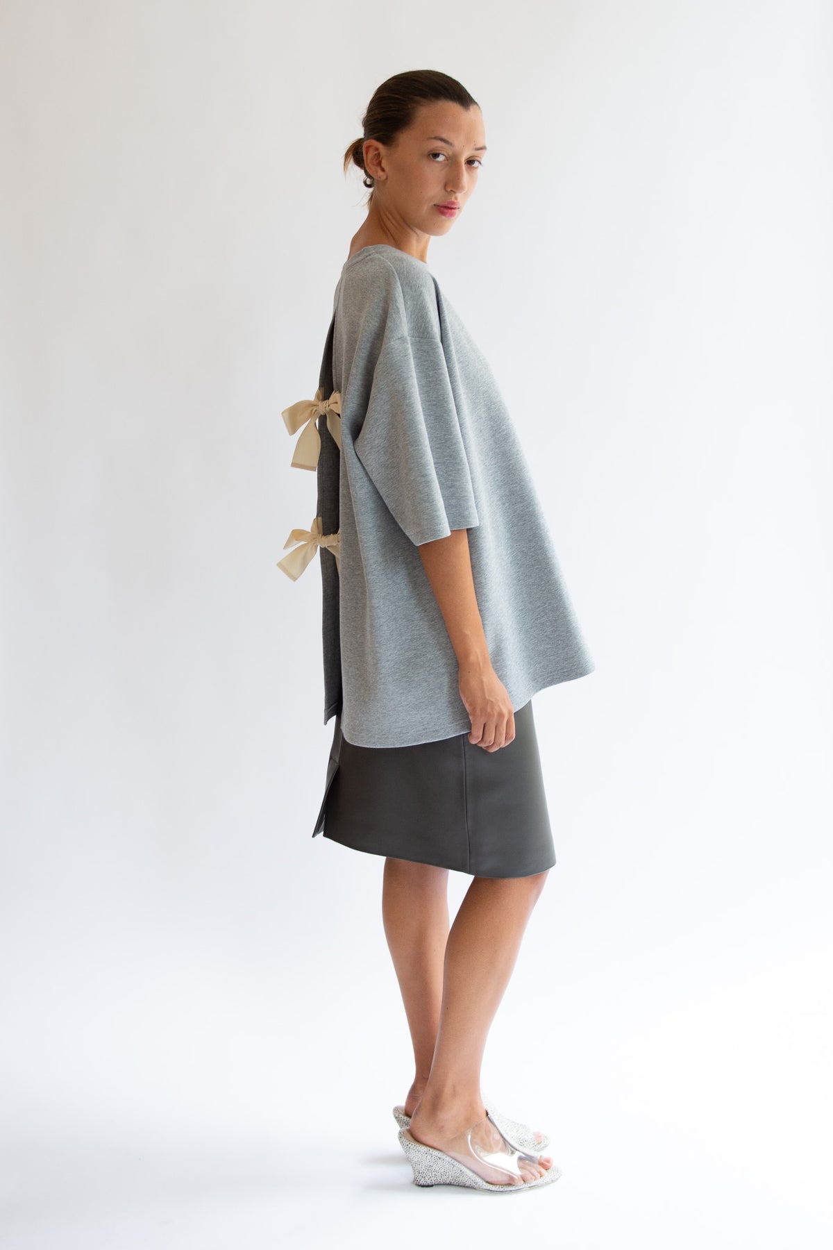 THE GARMENT, TG Bow Tee, Grey Melange