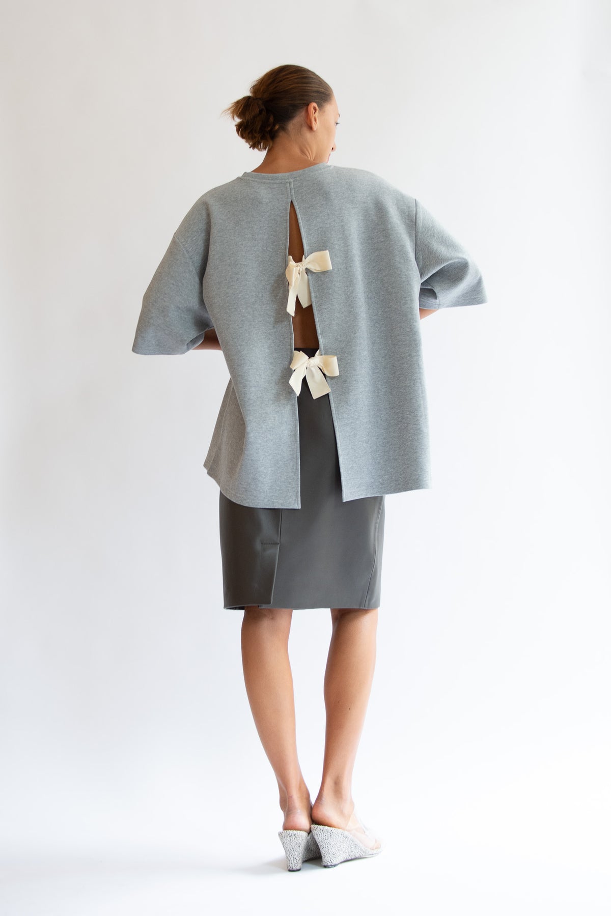 THE GARMENT, TG Bow Tee, Grey Melange
