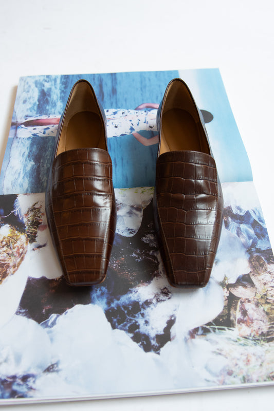 THE GARMENT, Tilda Croco Loafers, Espresso