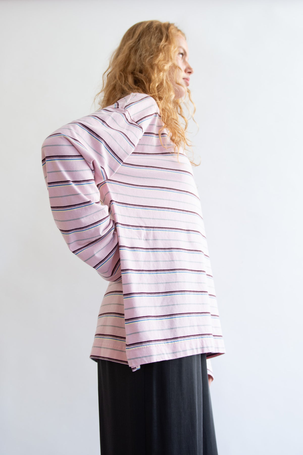SUNFLOWER, Stripe LS Pocket Tee, Pink