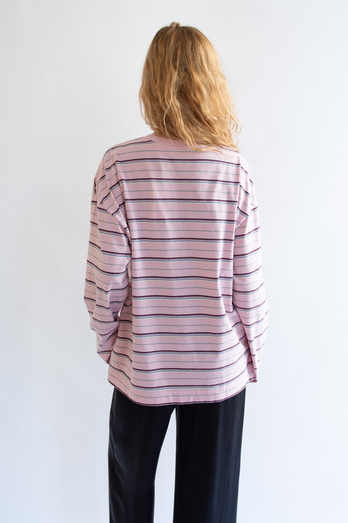 SUNFLOWER, Stripe LS Pocket Tee, Pink