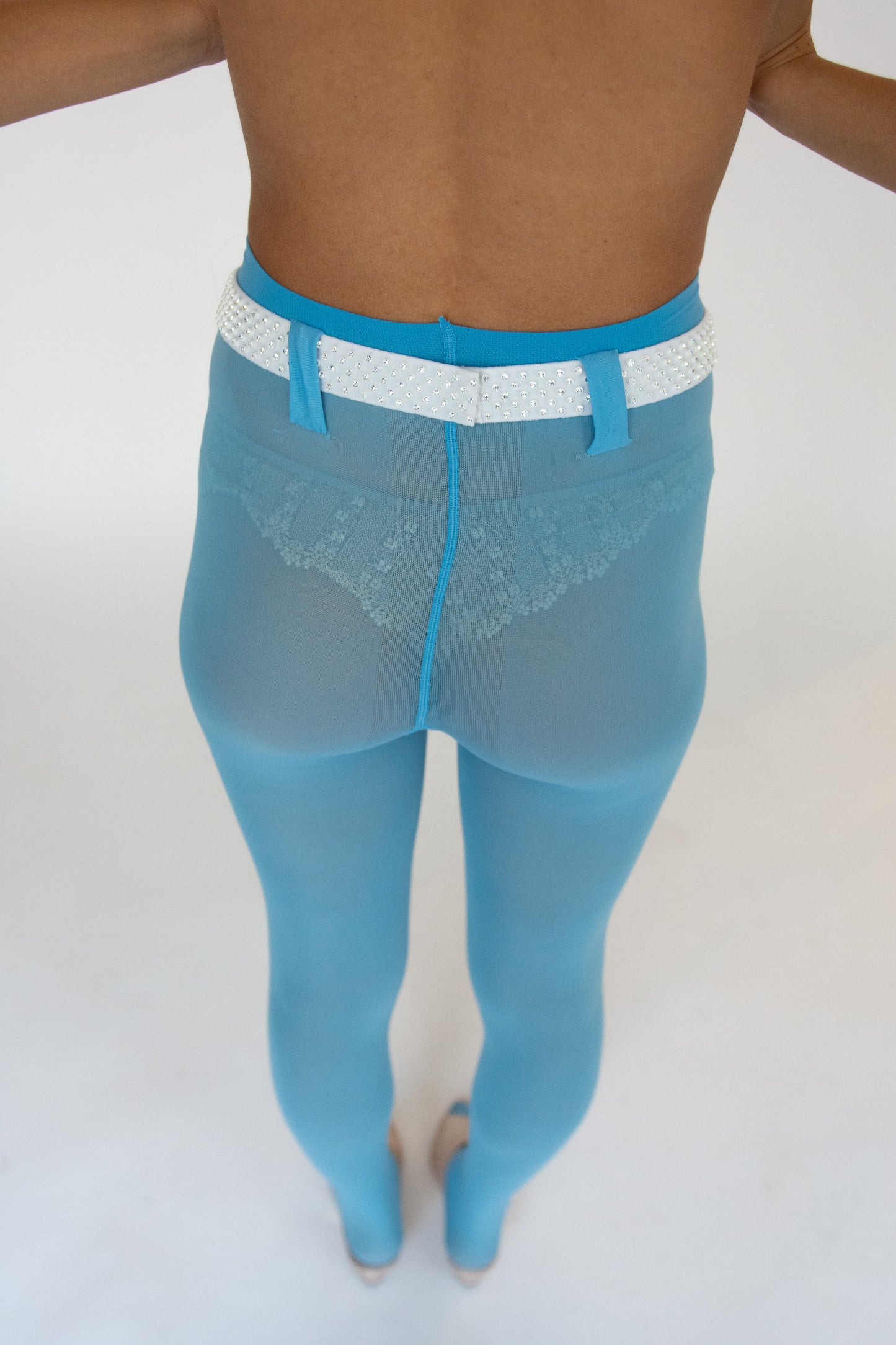 MARIA LA ROSA, Rhinestone Belt, White