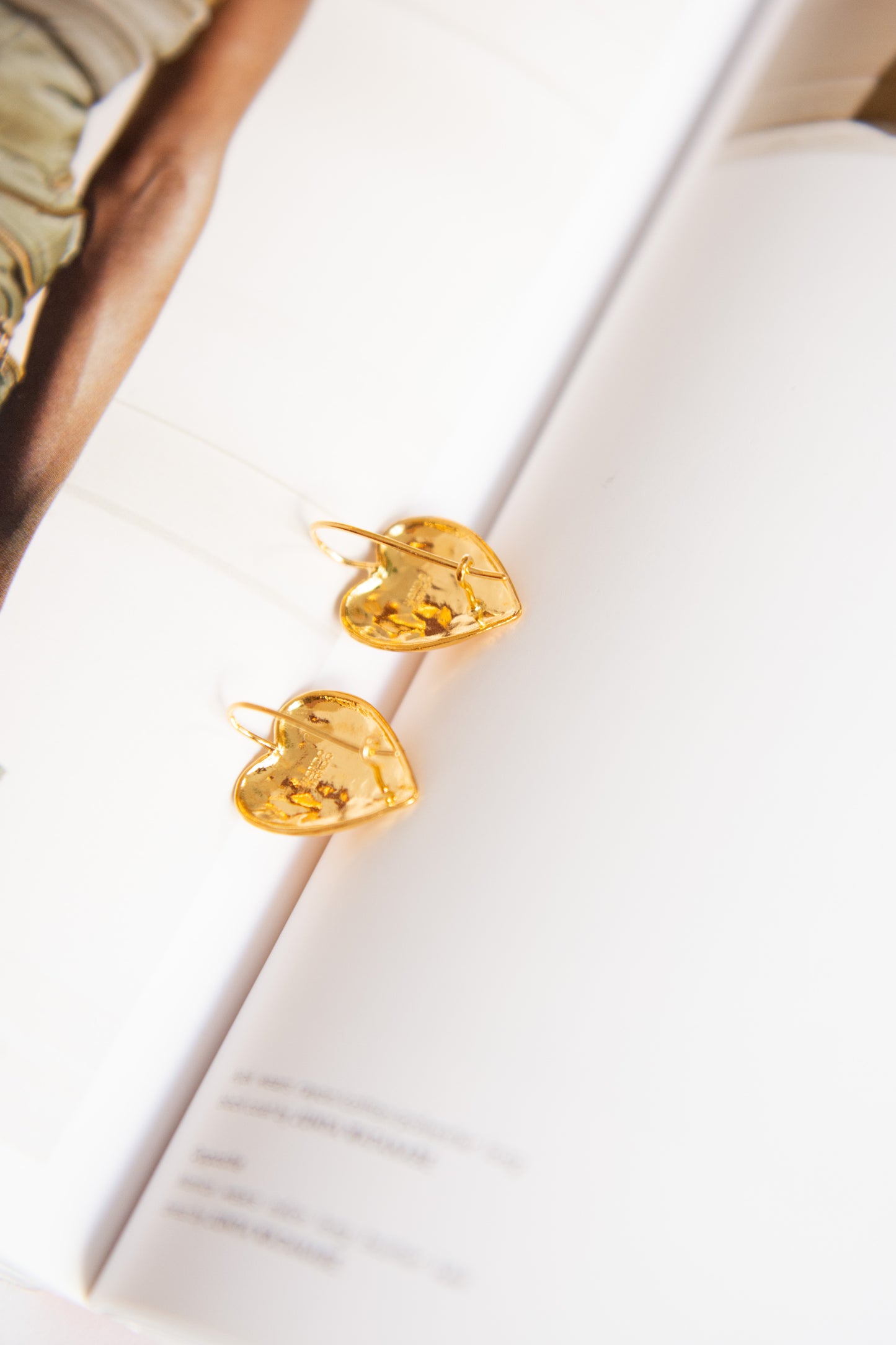 MONDO MONDO, Heart Burn Earrings, Gold