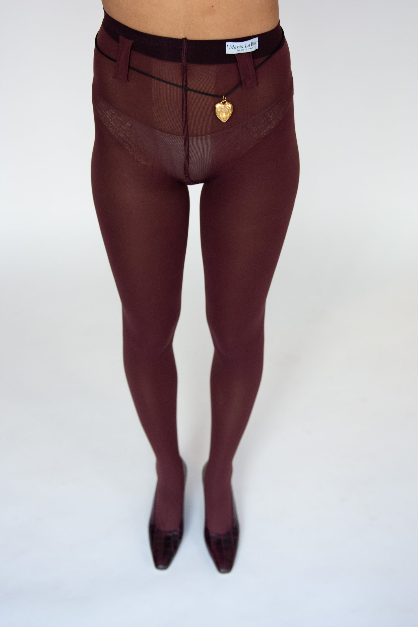 MARIA LA ROSA, Belt Ly Tights, Bordeaux