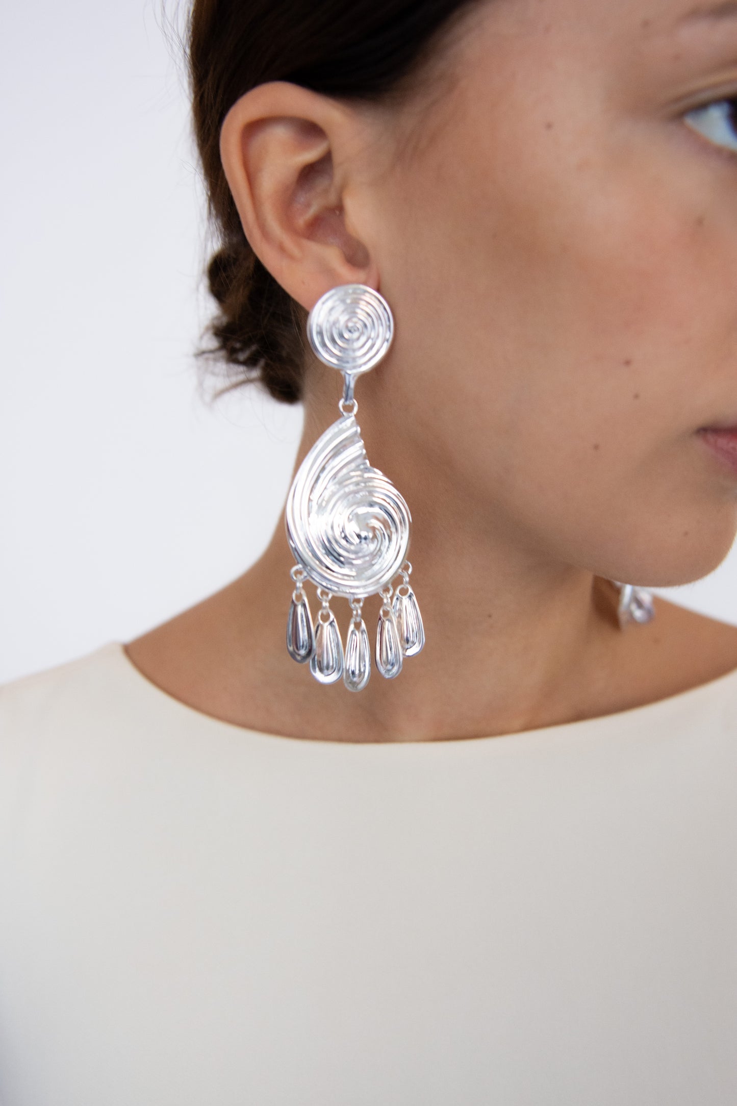 JUJU VERA, Eliza Earrings, Silver