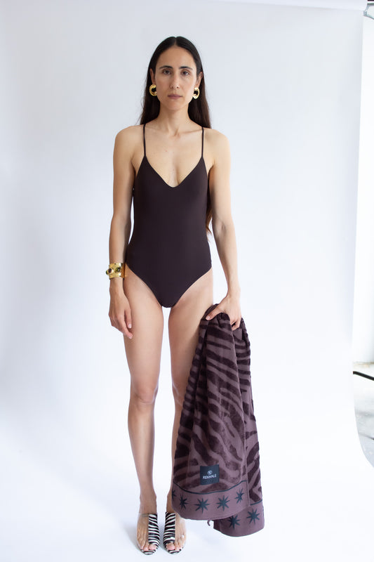 REKHALE, Nora Swimsuit, Espresso