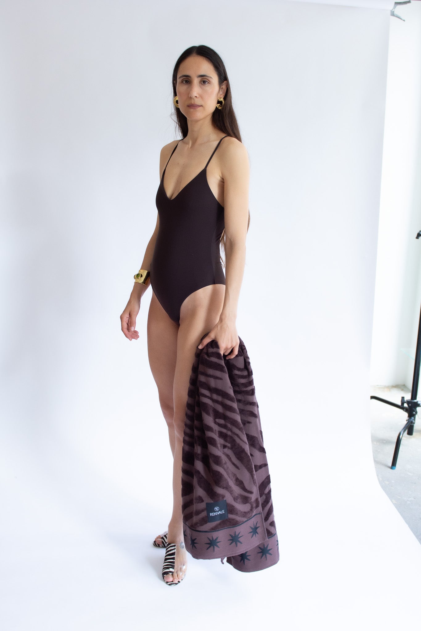 REKHALE, Nora Swimsuit, Espresso