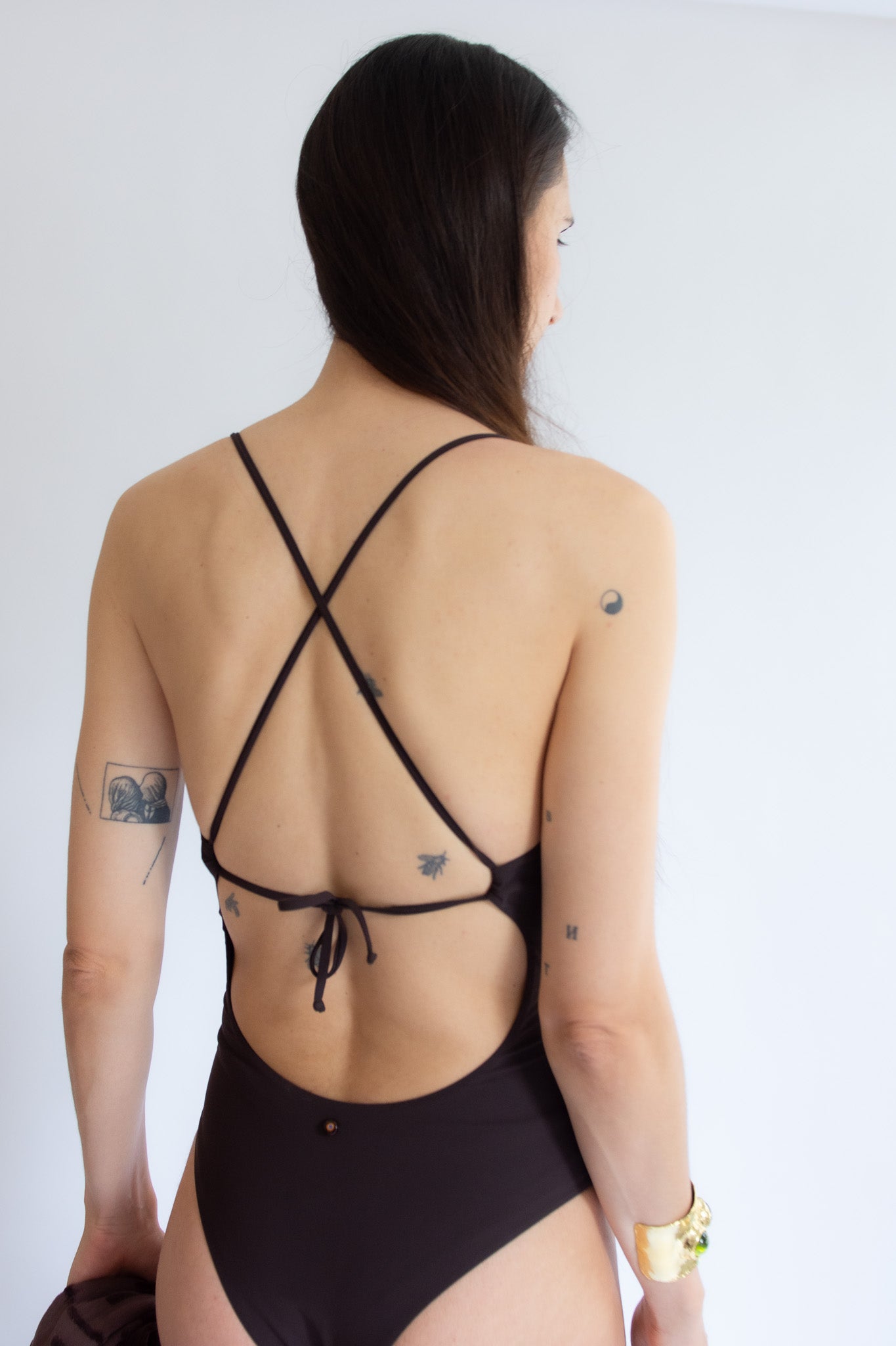 REKHALE, Nora Swimsuit, Espresso