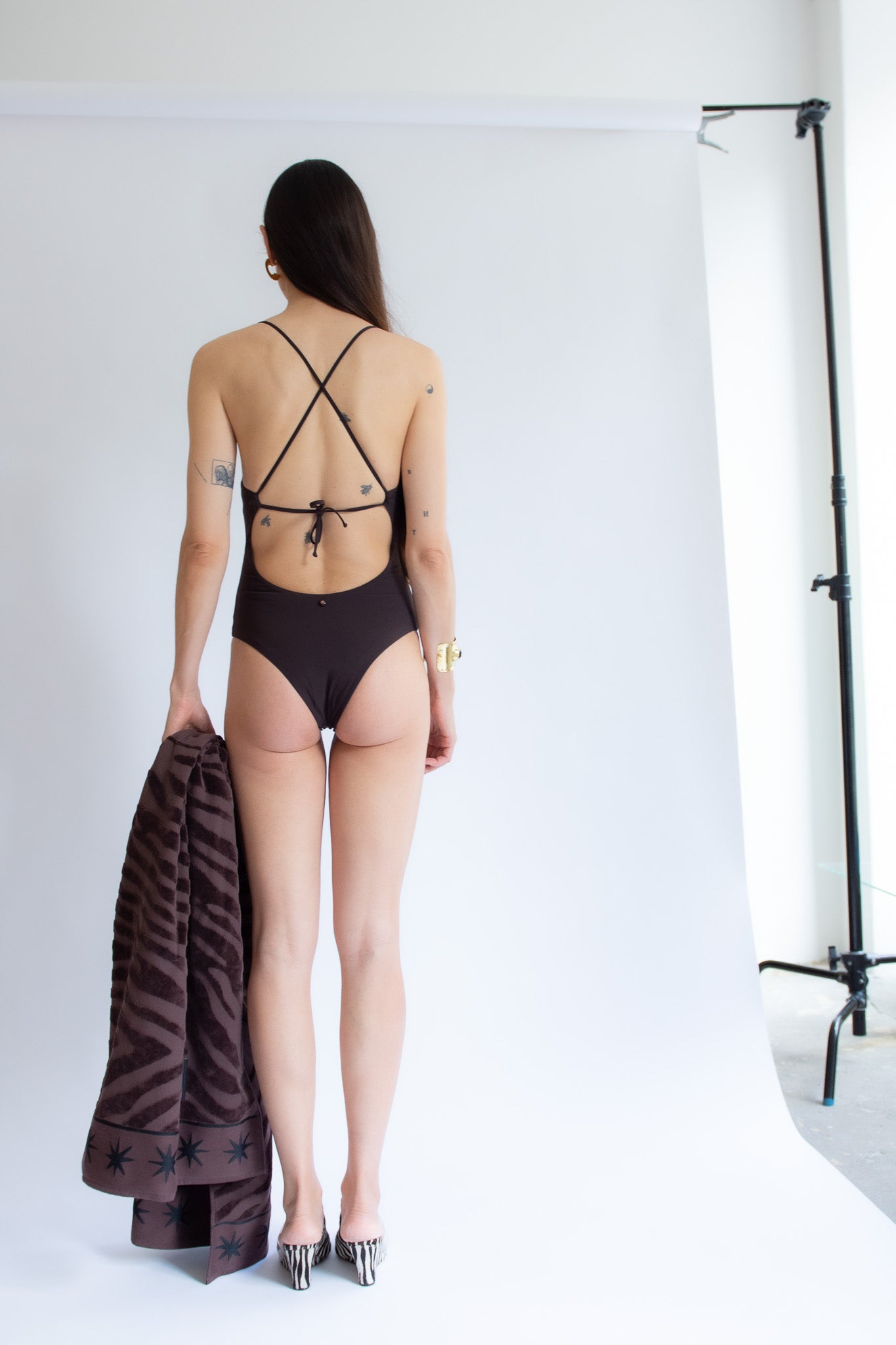 REKHALE, Nora Swimsuit, Espresso