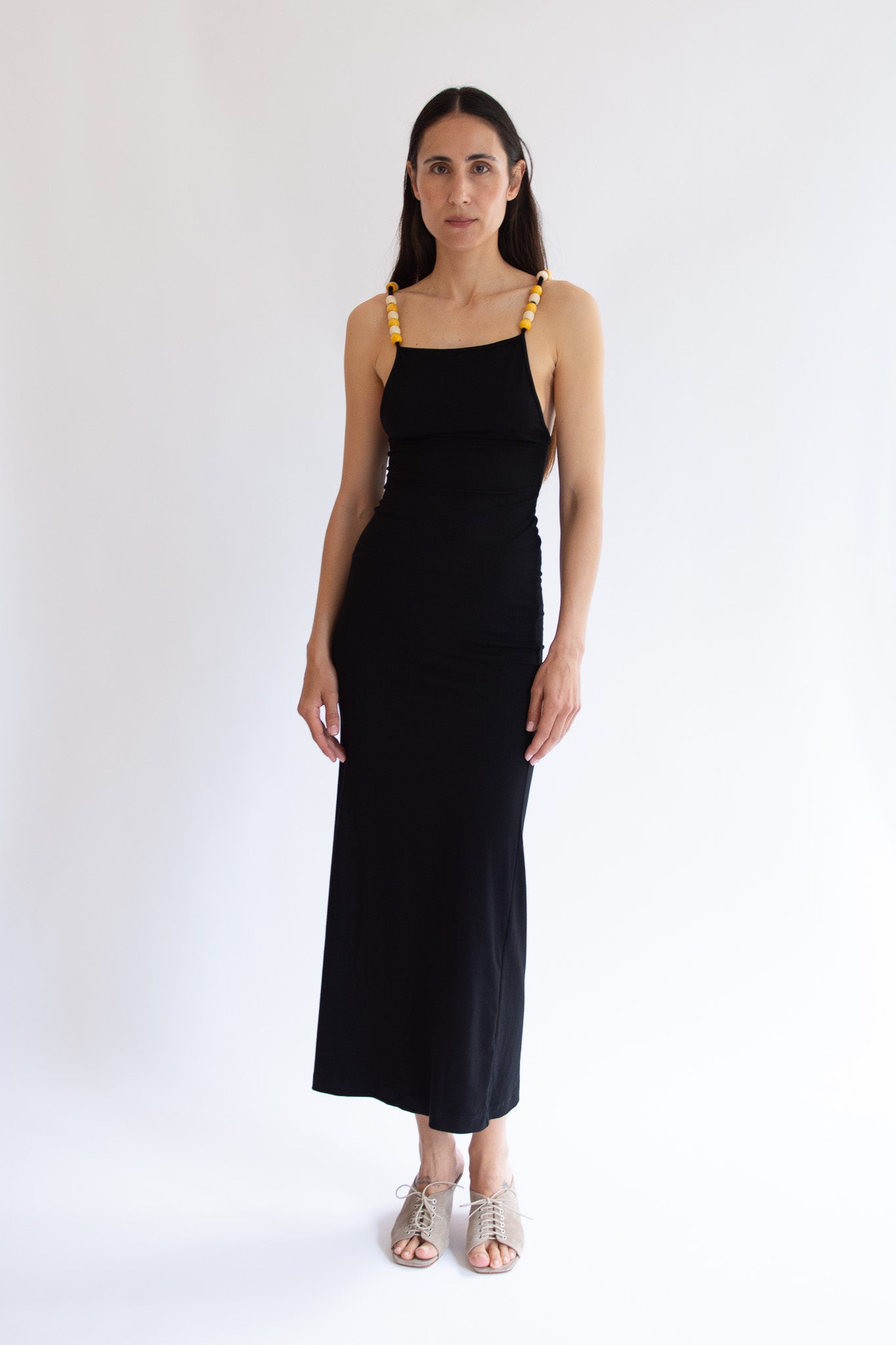 NIA THOMAS, Bea Beaded Dress, Black