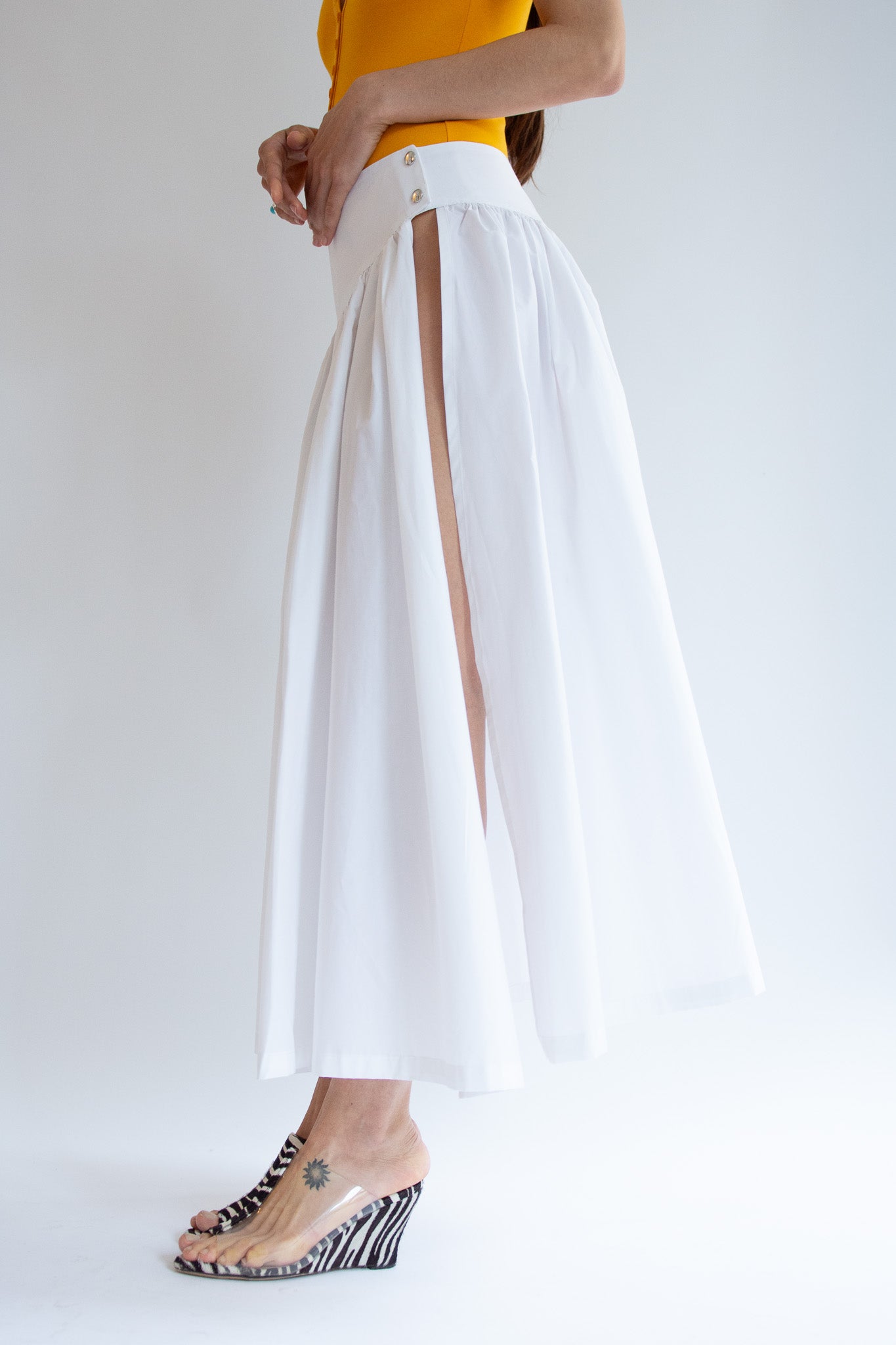 MICHELLE DEL RIO, Kiki Skirt, Off White