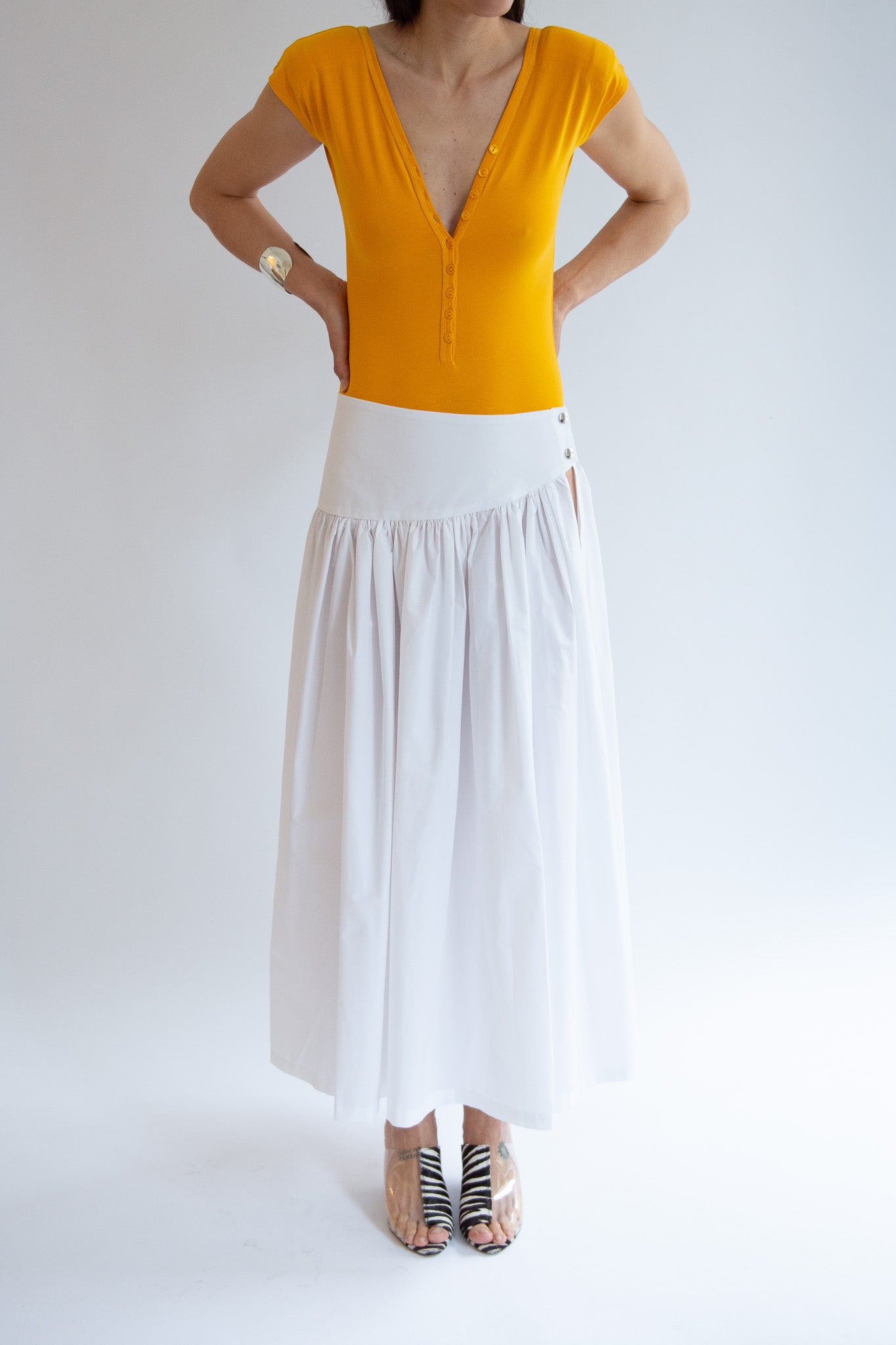 MICHELLE DEL RIO, Kiki Skirt, Off White