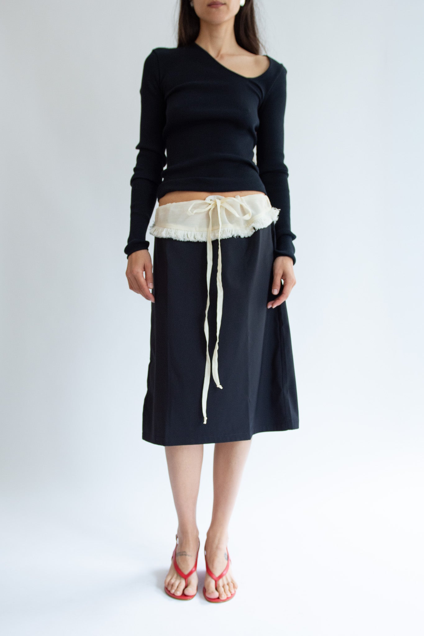 MICHELLE DEL RIO, Soledad Skirt, Cream & Black