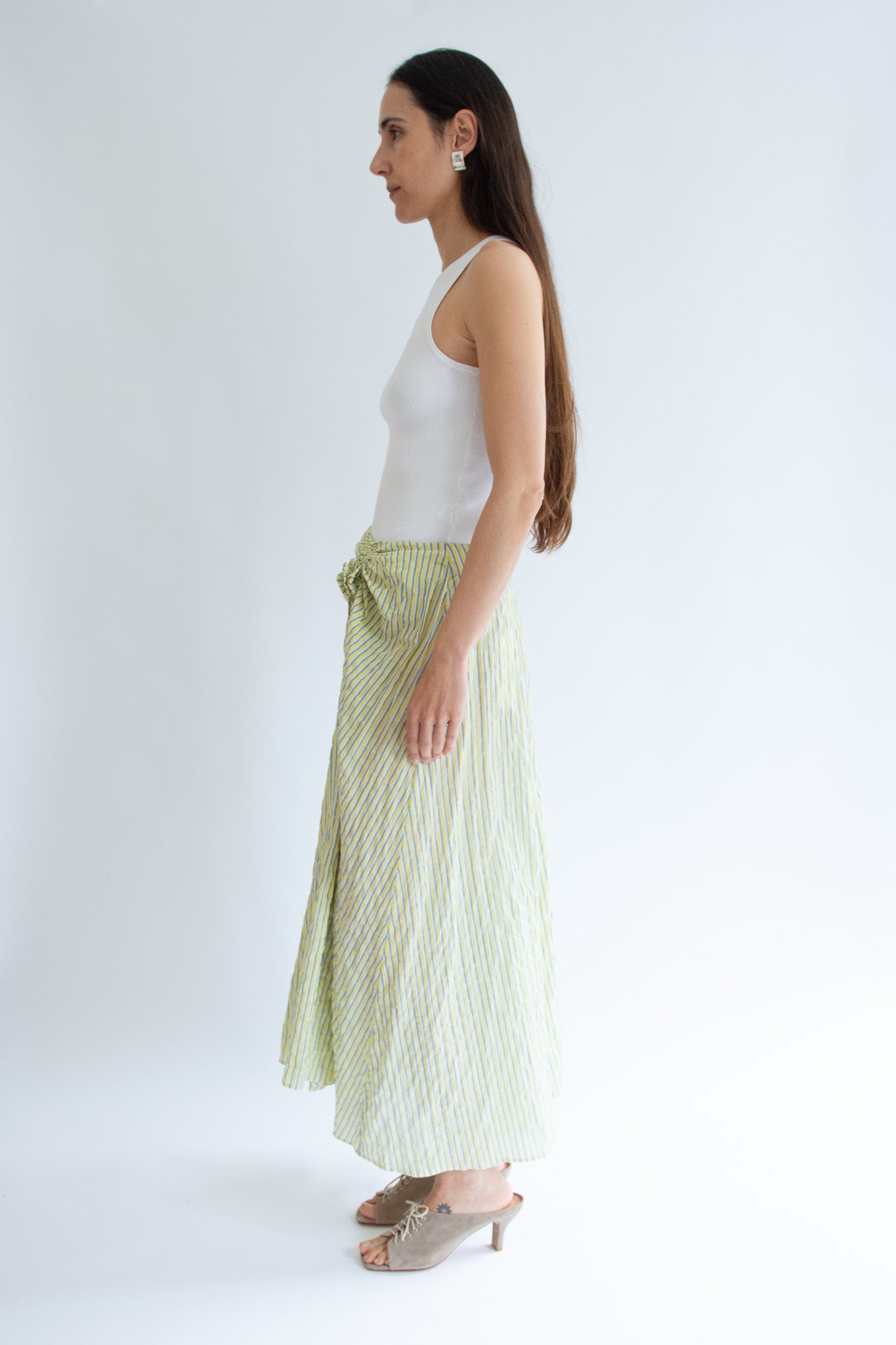 MR. LARKIN, Birdie Skirt, Yellow/Blue
