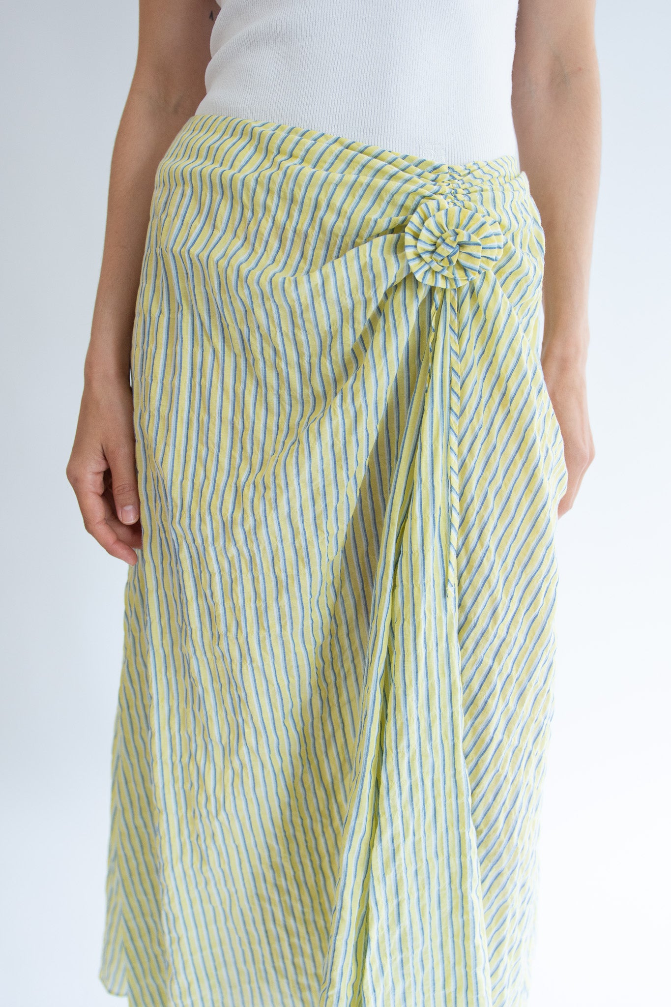 MR. LARKIN, Birdie Skirt, Yellow/Blue