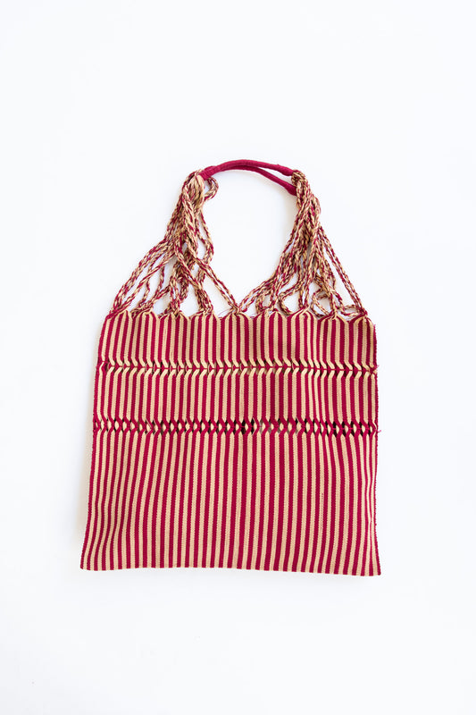 MR. LARKIN, Mercado Woven Bag, Stripe Brick