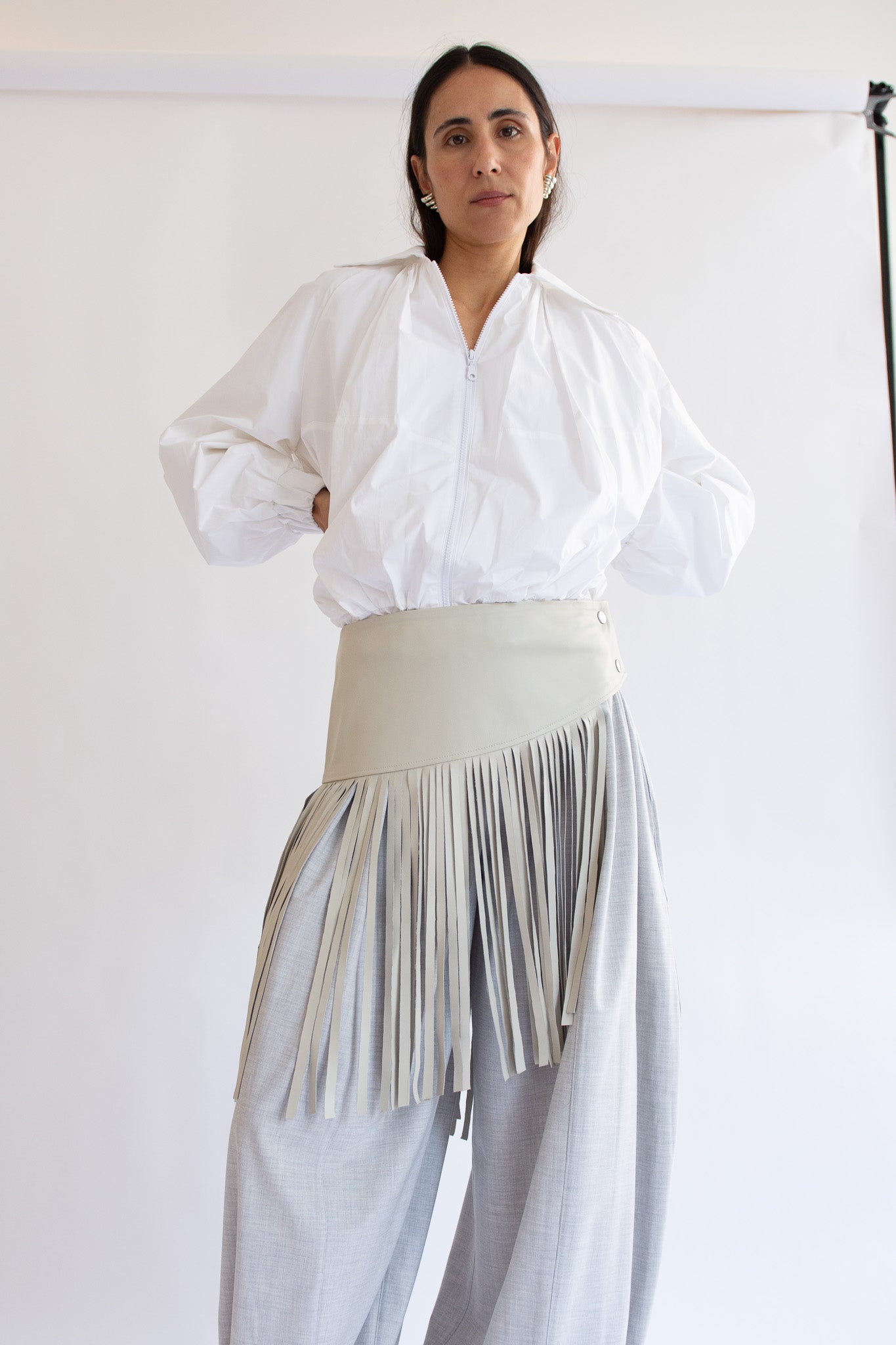 MICHELLE DEL RIO, Rio Leather Belt, Stone