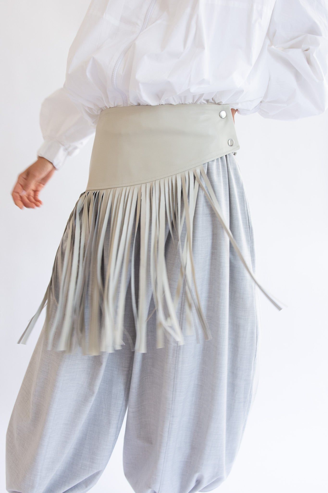 MICHELLE DEL RIO, Rio Leather Belt, Stone